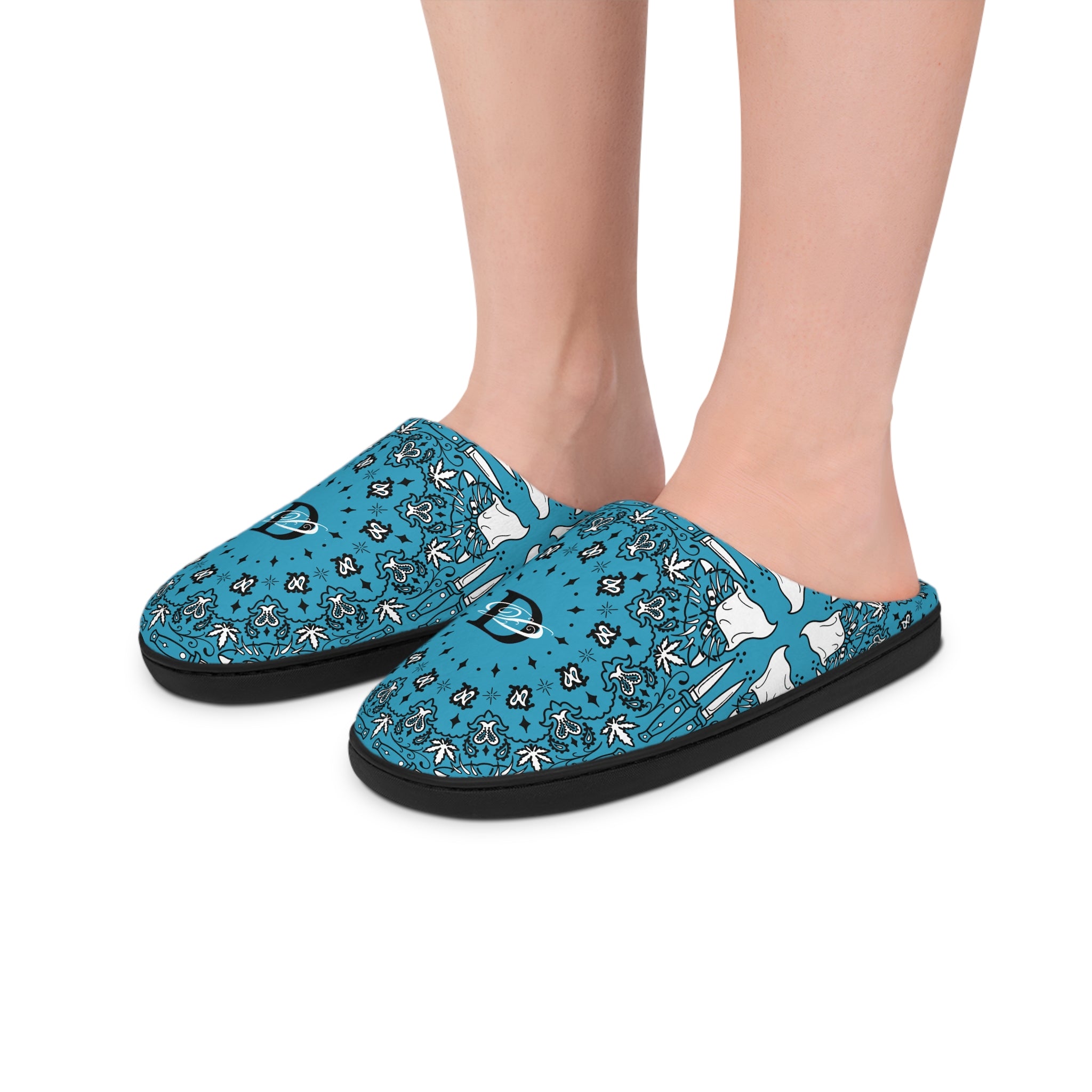 DD Custom Bandana Print Indoor Slippers AOP