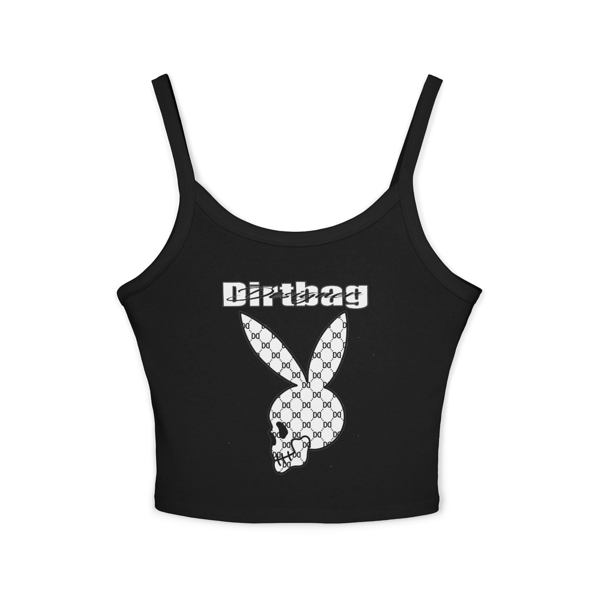 DD Monogram Bunny Skull Design Women's Spaghetti Strap Tank Top