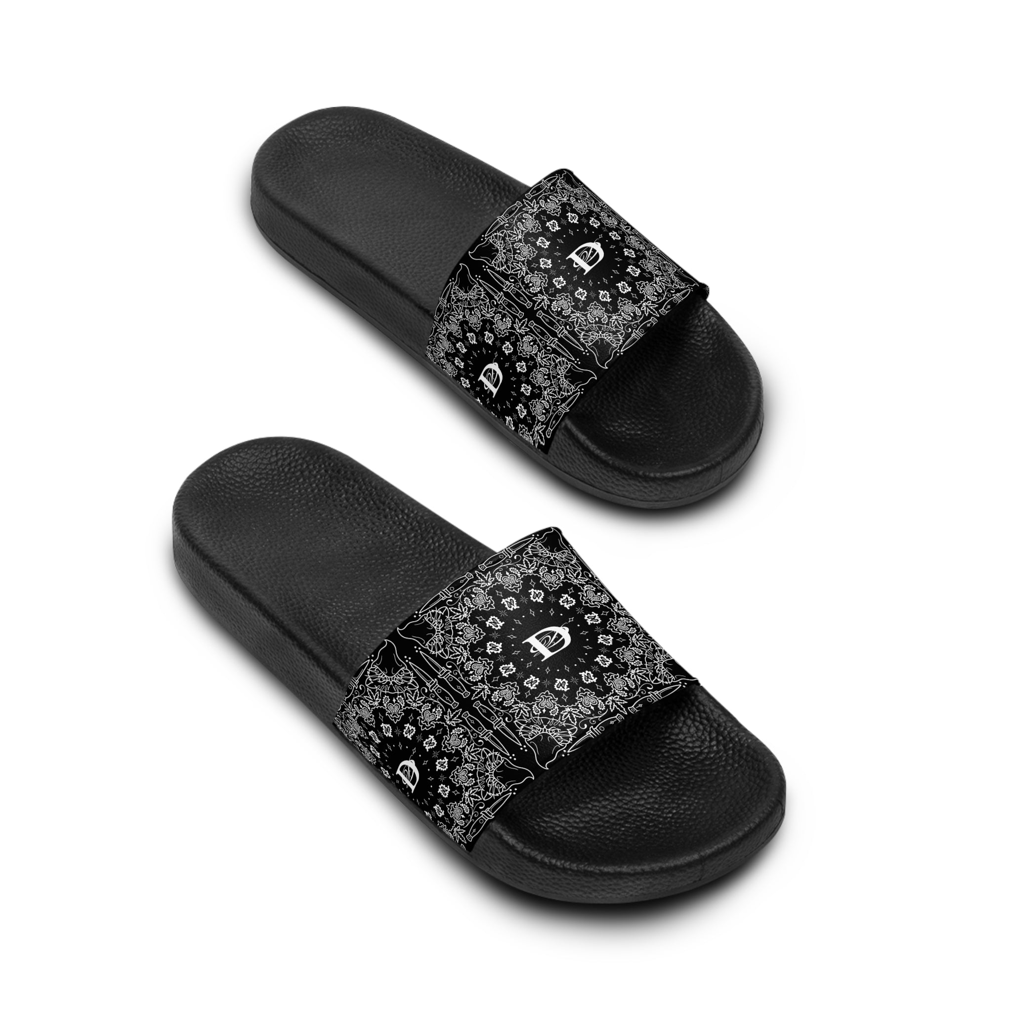 DD Custom Bandana Print  Women's Slide Sandals