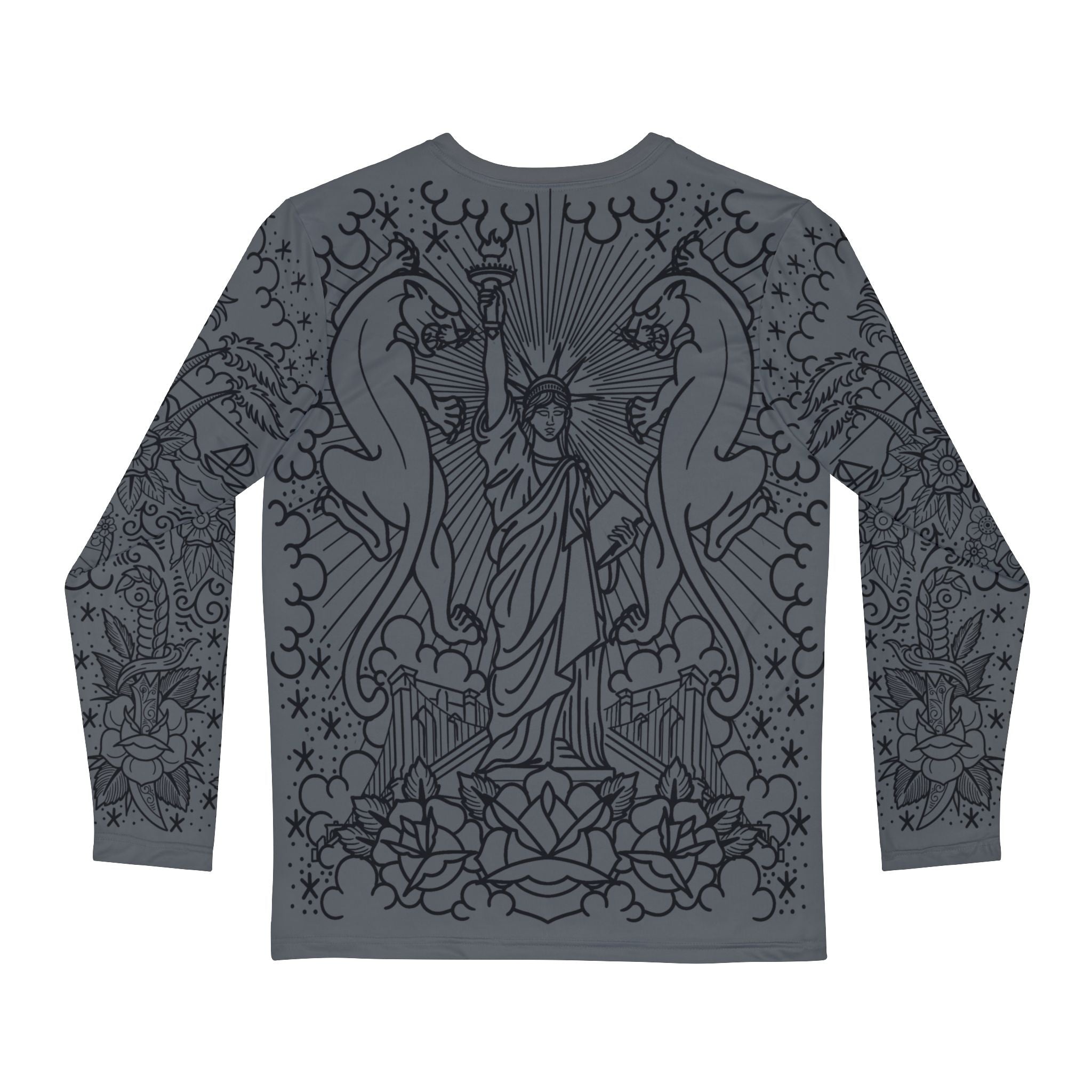 Traditional American Tattoo Body Suit Unisex Longsleeve T-Shirt AOP