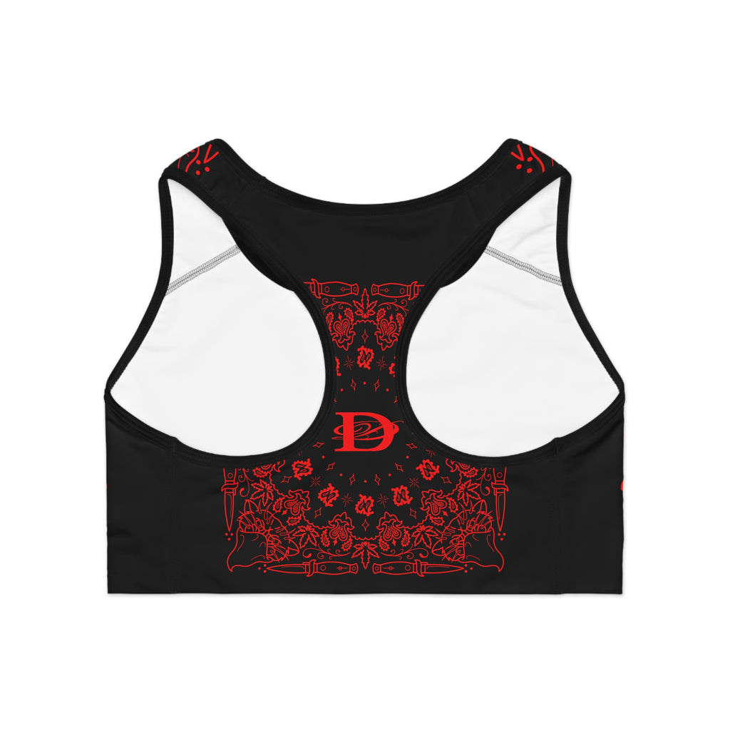 DD Custom Bandanna Print Sports Bra