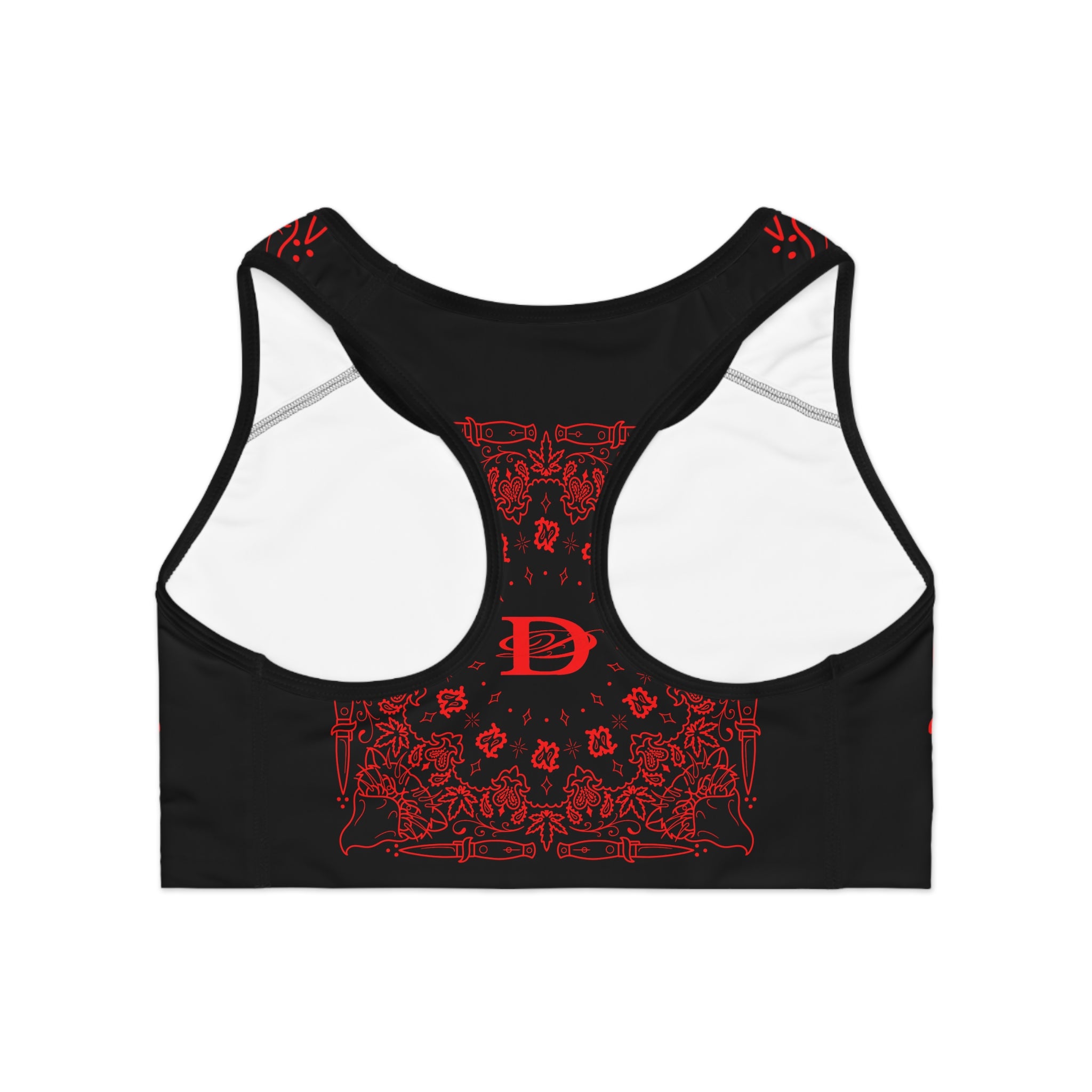 DD Custom Bandanna Print Sports Bra