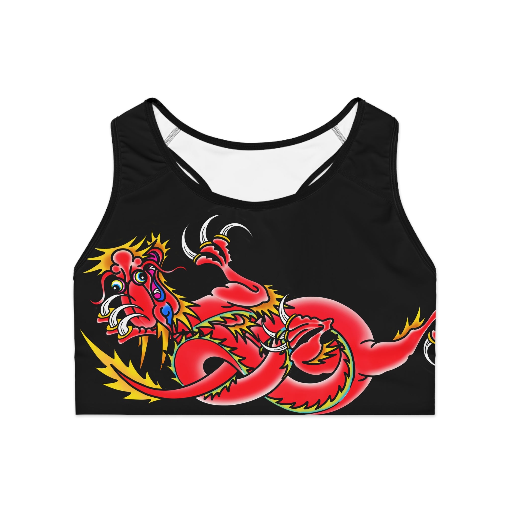 Custom Dragon Print Sports Bra