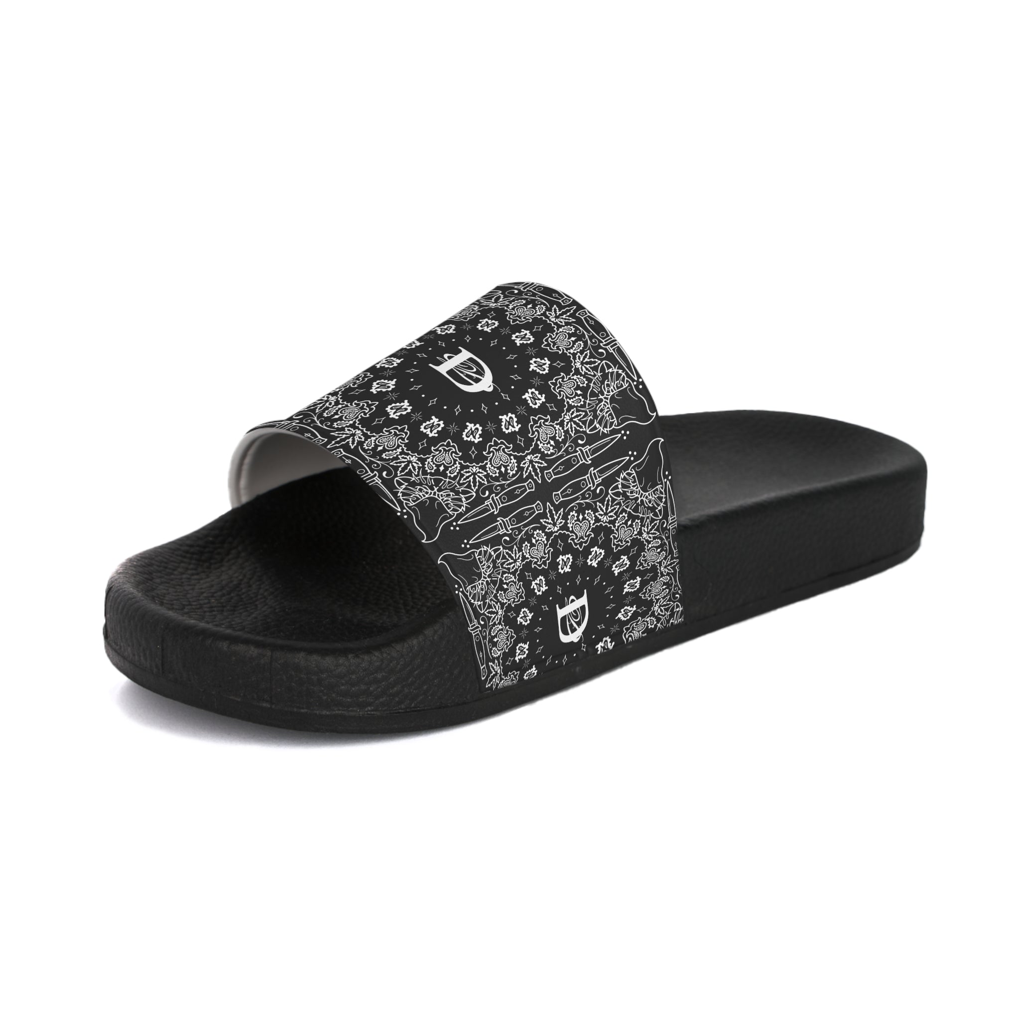 DD Custom Bandana Print  Women's Slide Sandals