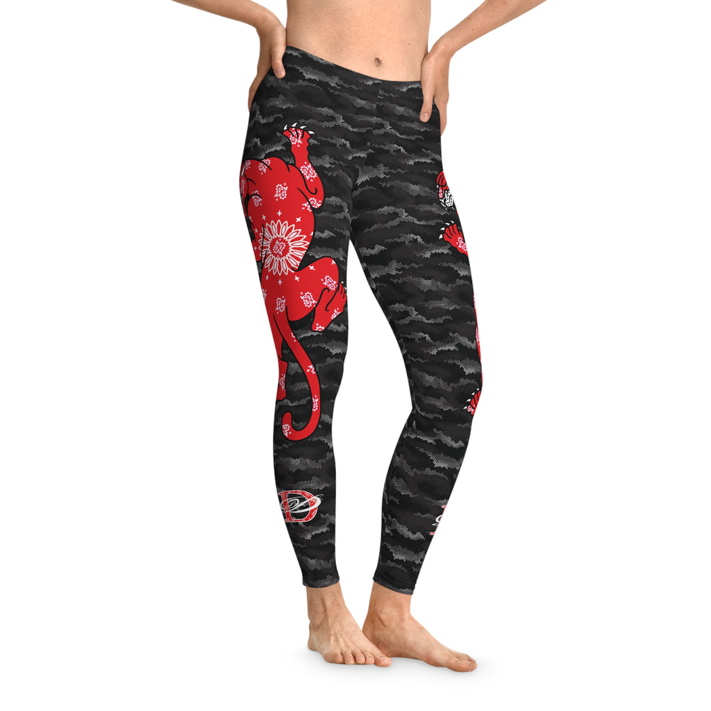 Climbing Bandana Panther Stretchy Urban Digital Hexagon Camo Leggings