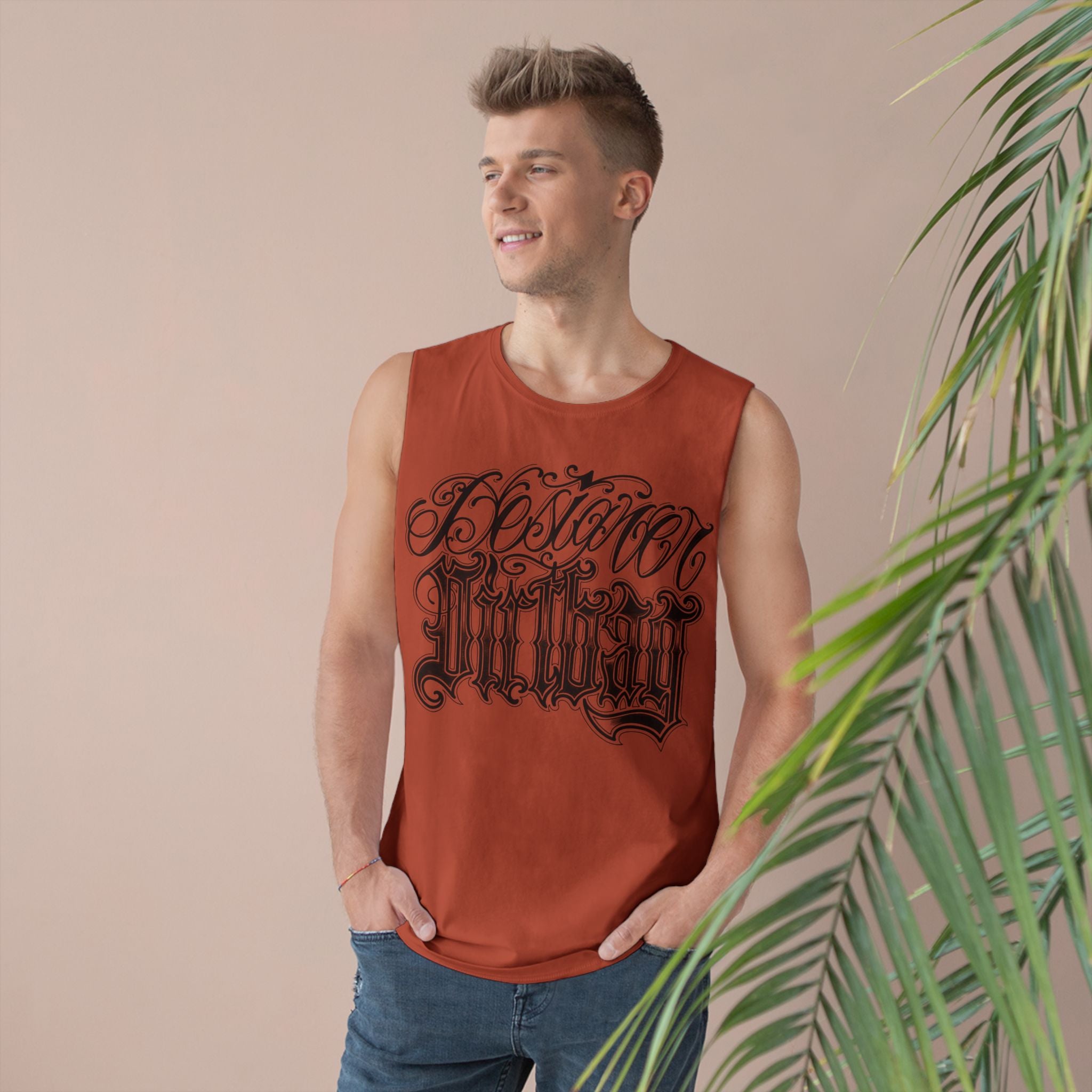 DD Custom Script Lettering w/Gothic Old English Unisex High Quality Barnard Tank