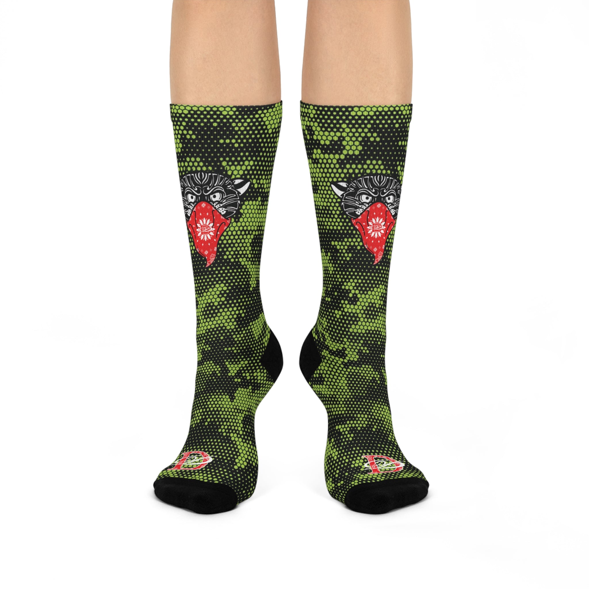 Bandito Panther Digital Hexagon Camo Crew Socks AOP