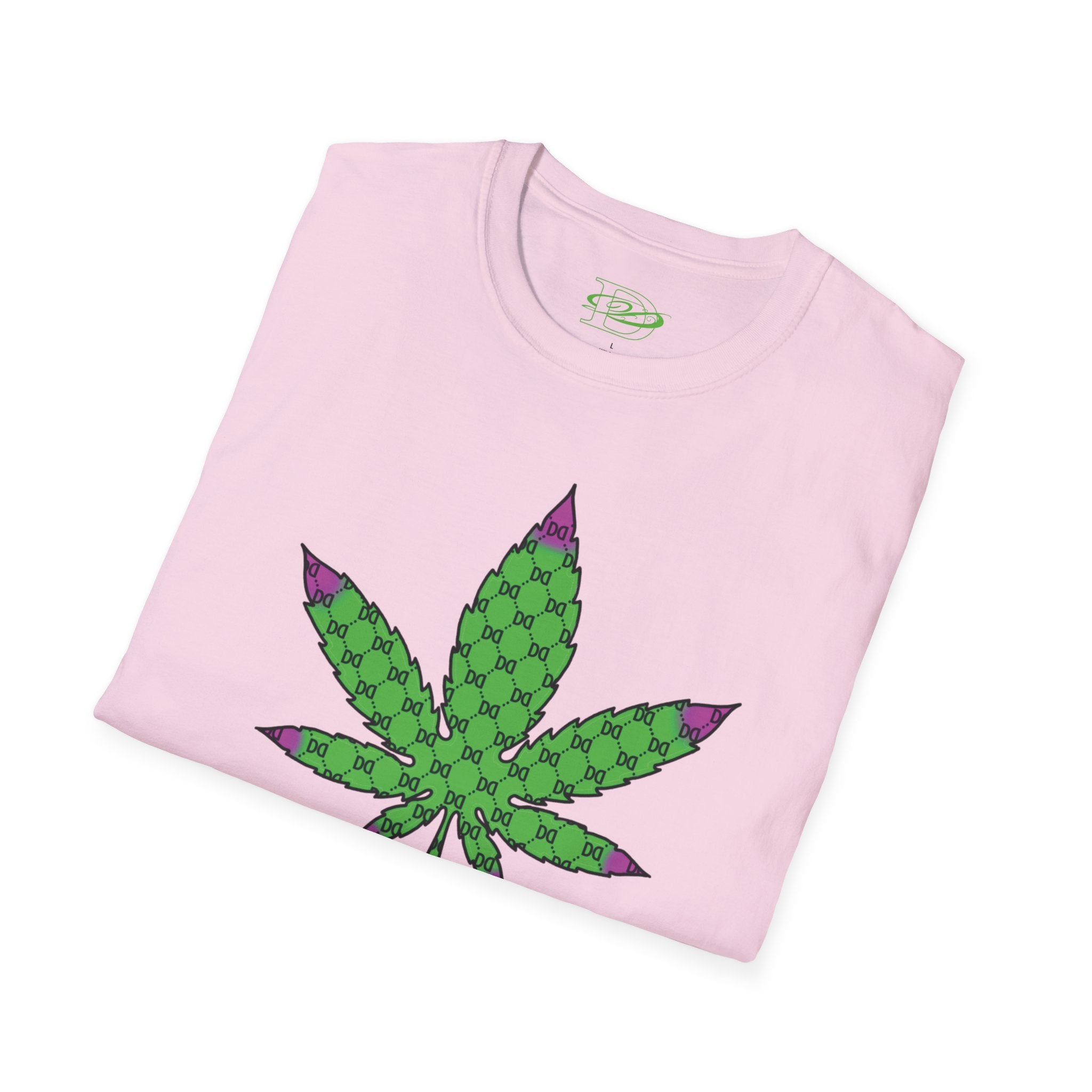 Cannabis Leaf w/the DD Monogram Unisex Softstyle T-Shirt