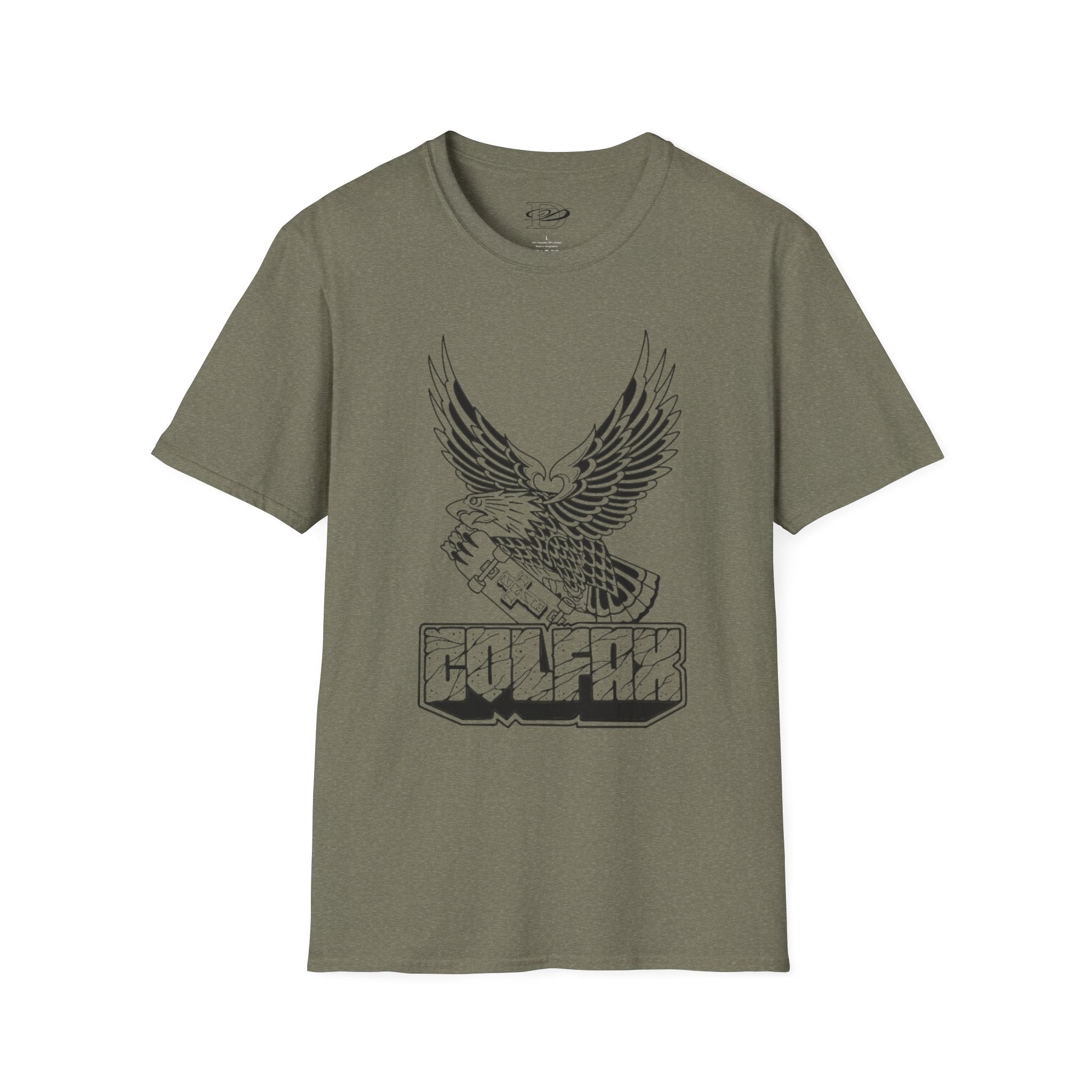 Skating Eagle Grinding on Colfax Unisex Softstyle T-Shirt