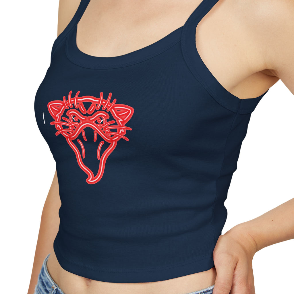Neon Bandito Panther Design Spaghetti Strap Woman's Tank Top