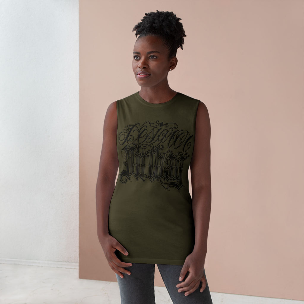 DD Custom Script Lettering w/Gothic Old English Unisex High Quality Barnard Tank