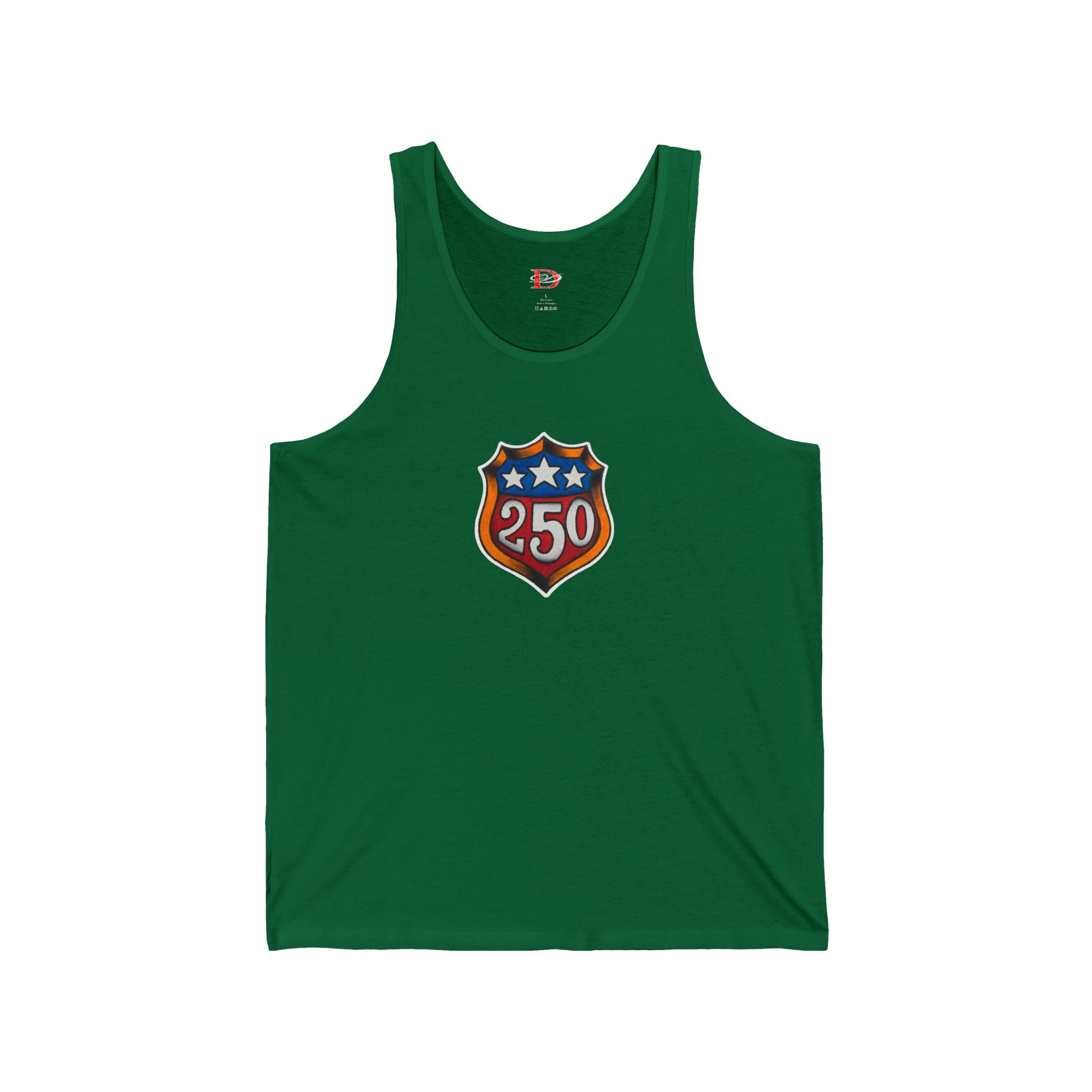 250th Anniversary Shield Tattoo Design Mens Tank Top