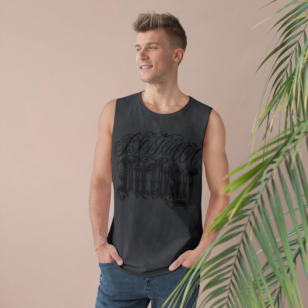 DD Custom Script Lettering w/Gothic Old English Unisex High Quality Barnard Tank