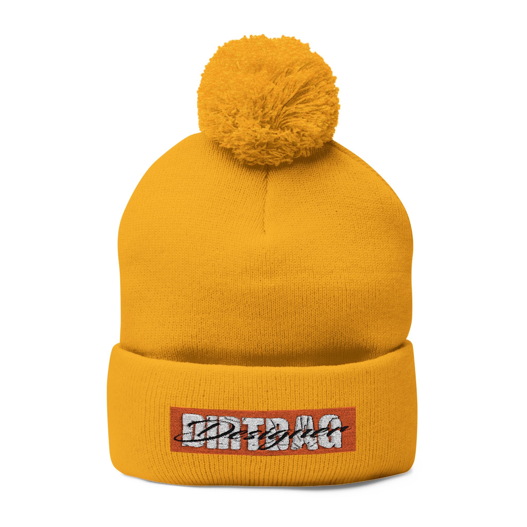 DD Box Logo Embroidered Pom-Pom Knit Beanie