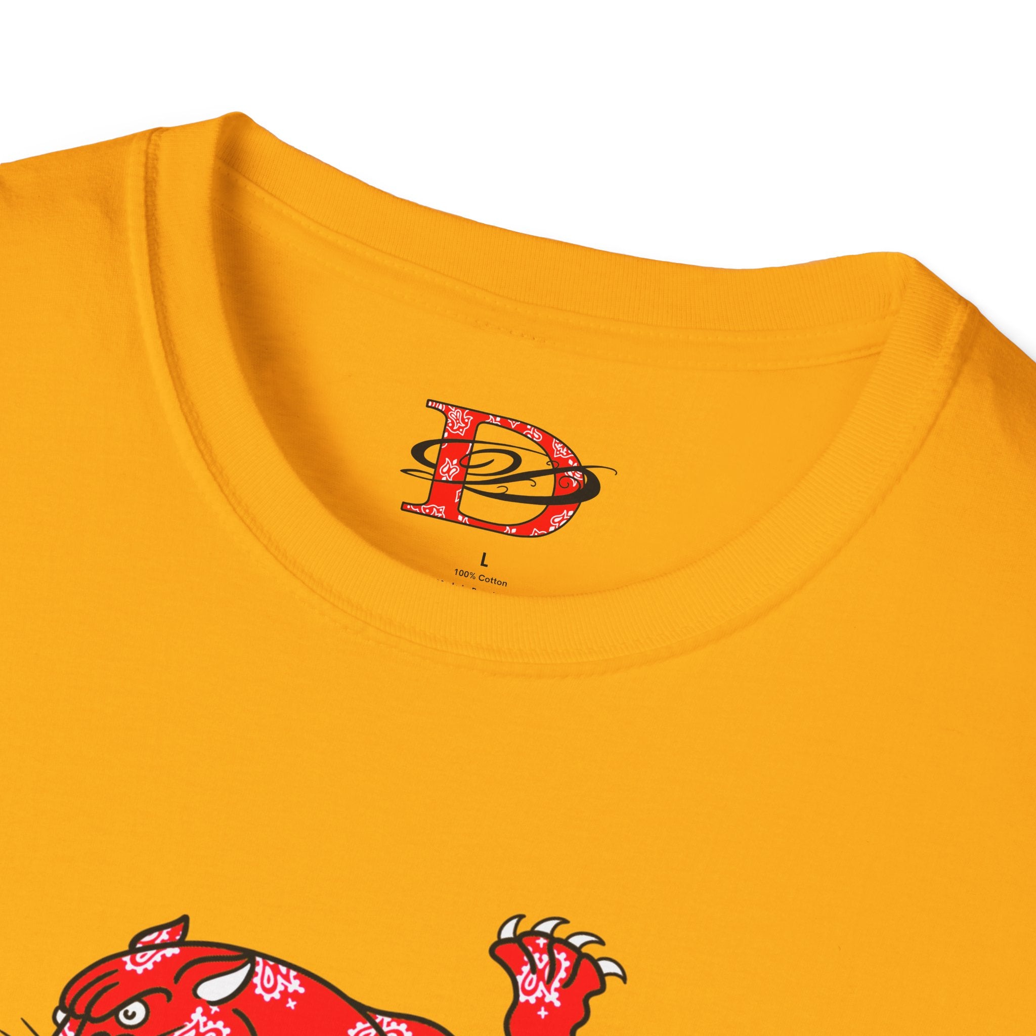 DD Climbing Panther w/Bandana Design Softstyle Unisex T-Shirt
