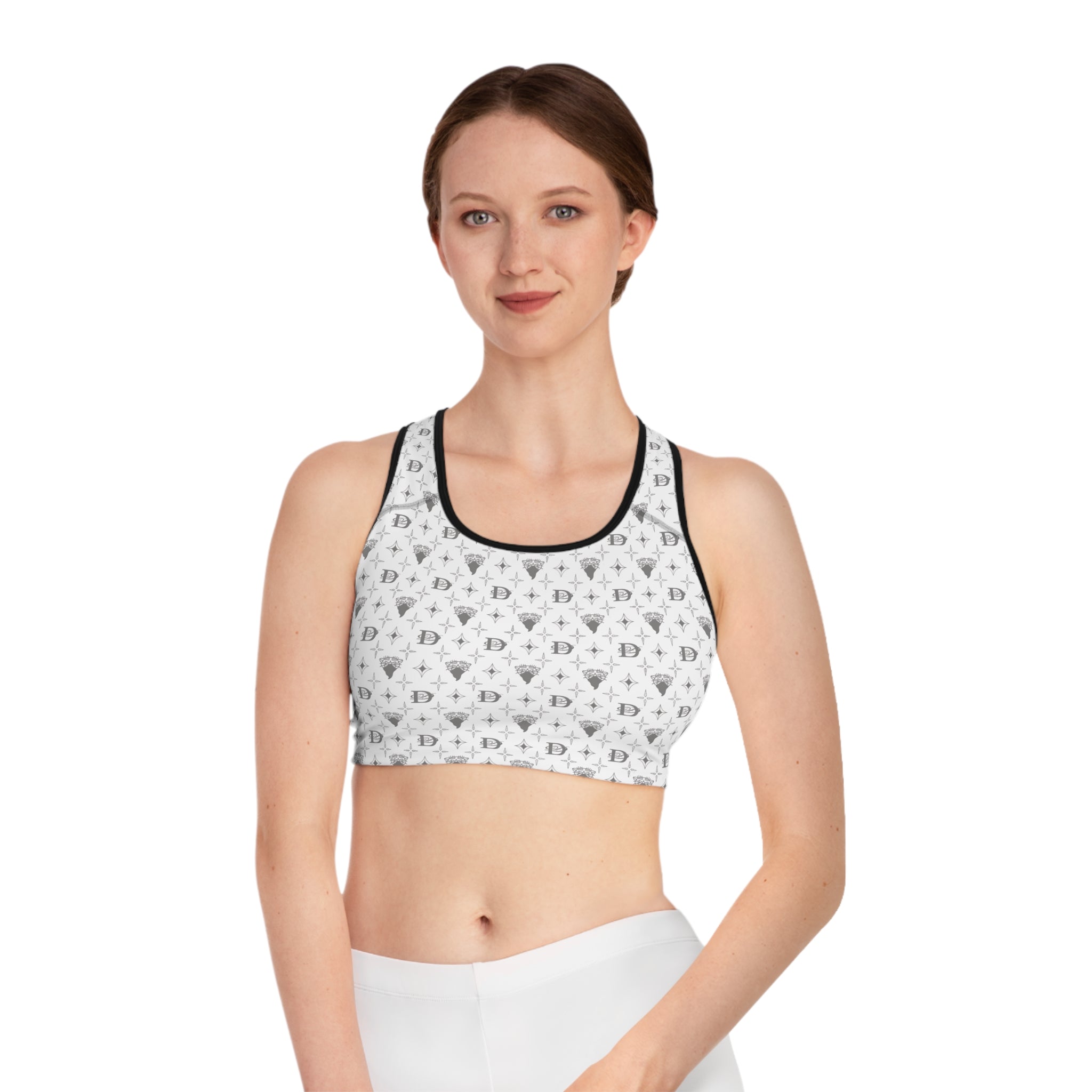 Bandito Panther Custom Monogram Print Sports Bra AOP