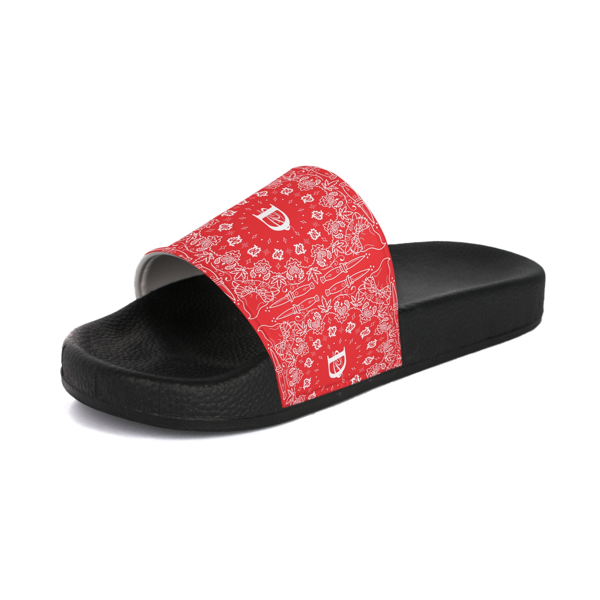 DD Custom Bandana Print  Women's Slide Sandals