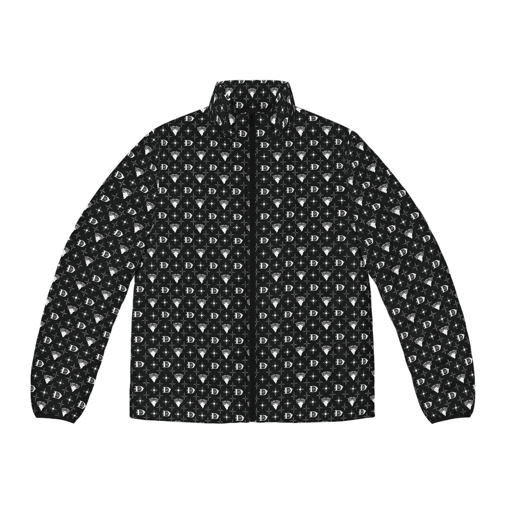 Bandito Panther Custom Monogram Print Men's Puffer Jacket Outerwear AOP