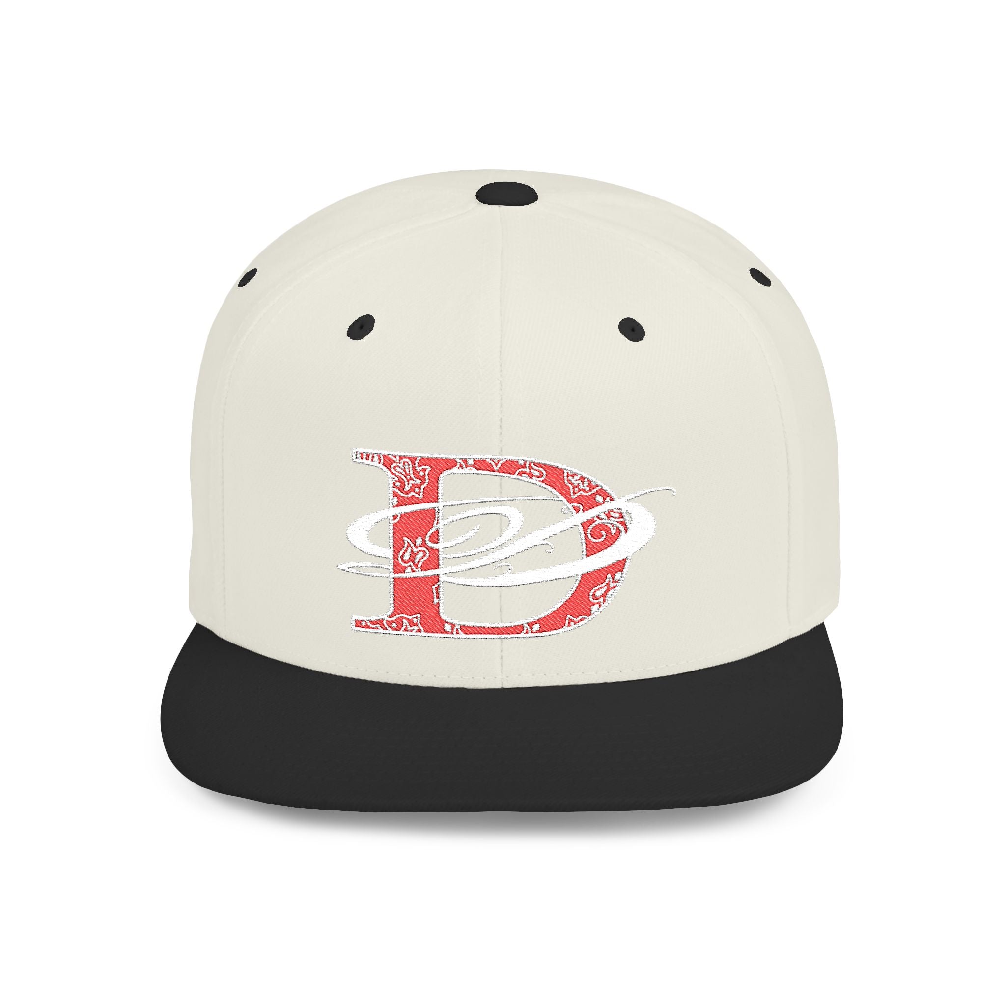 DD Bandana Logo Flat Bill Snapback Cap Streetwear, Tattoo, Designer, Fashion, Embroidery