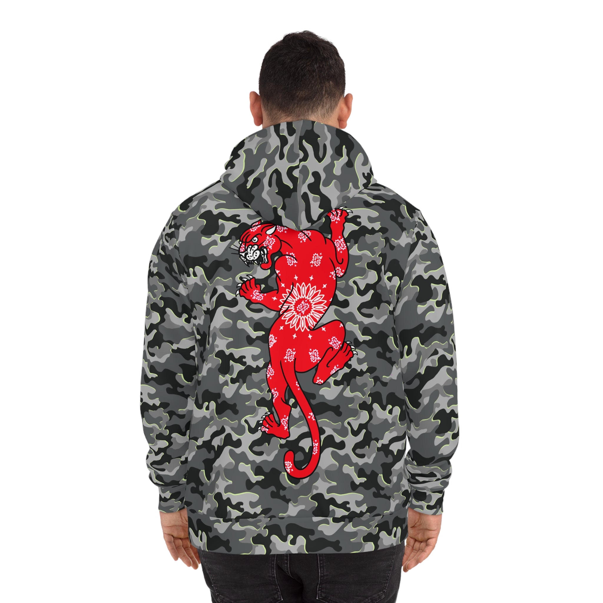 DD Box Logo W/ Climbing Bandana Panther Unisex Urban Camo Hoodie AOP