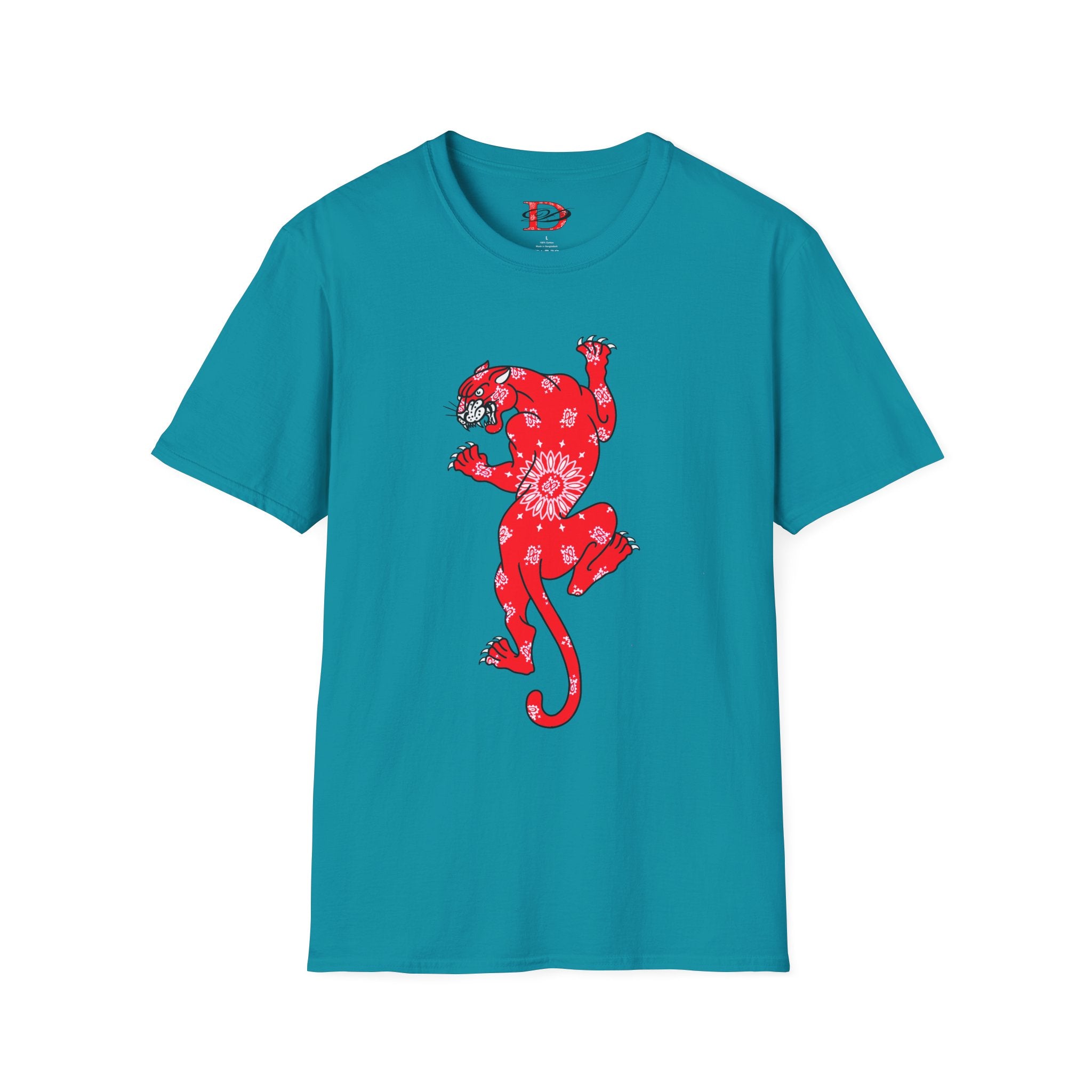 DD Climbing Panther w/Bandana Design Softstyle Unisex T-Shirt