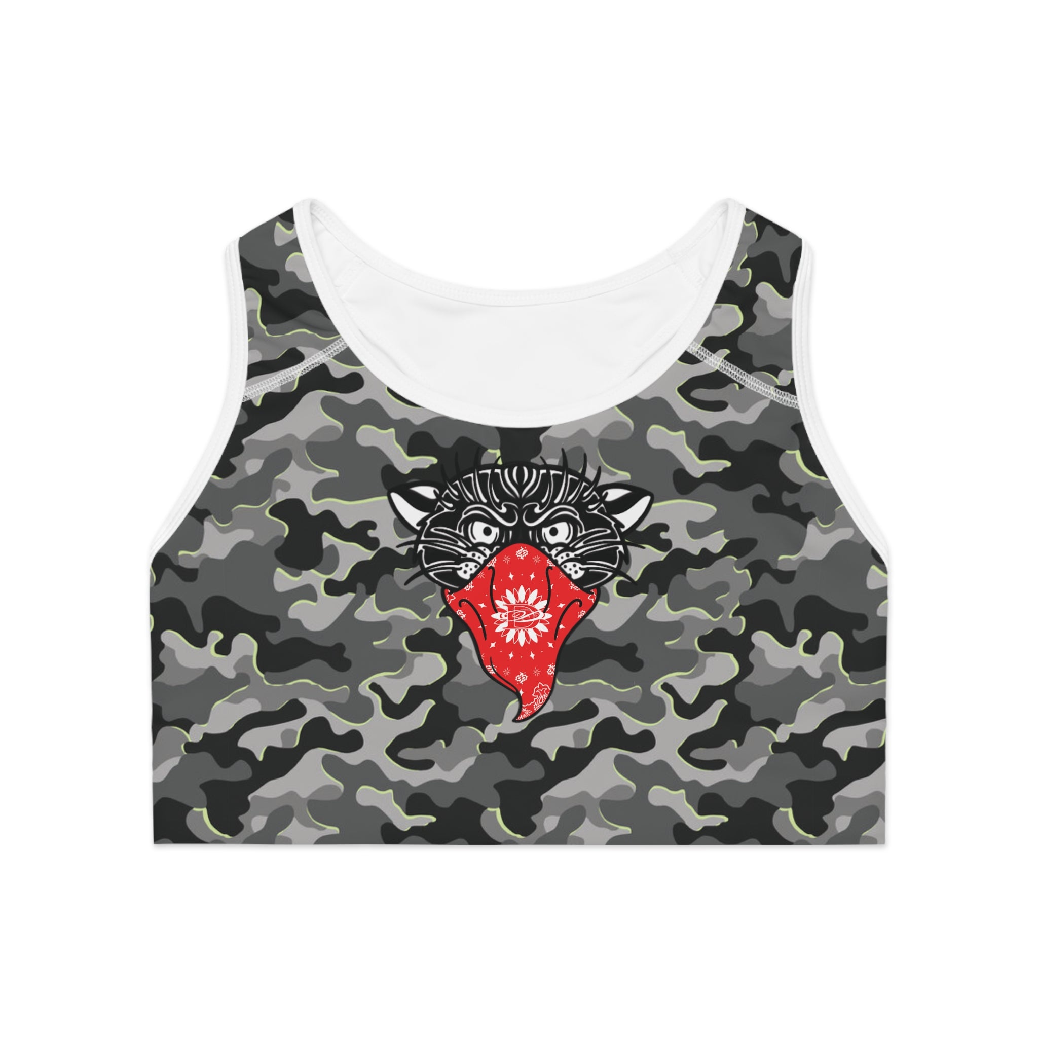 Bandito Panther Urban Camo Sports Bra AOP