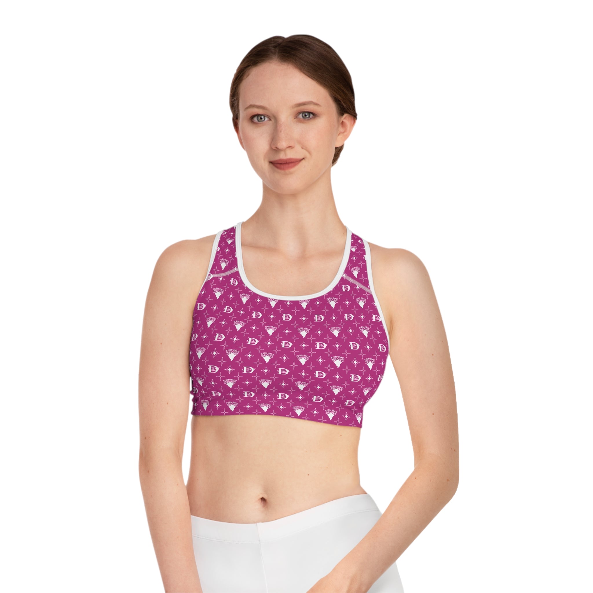 Bandito Panther Custom Monogram Print Sports Bra AOP