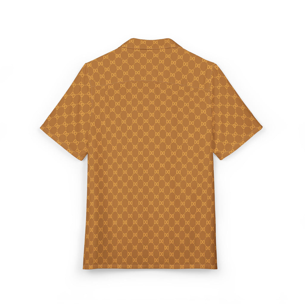 DD Monogram Print | Button Up, Hawaiian Shirt, Urban Fashion, Beachwear, Vacation, Tropical Shirt, Designer, Bandana, AOP