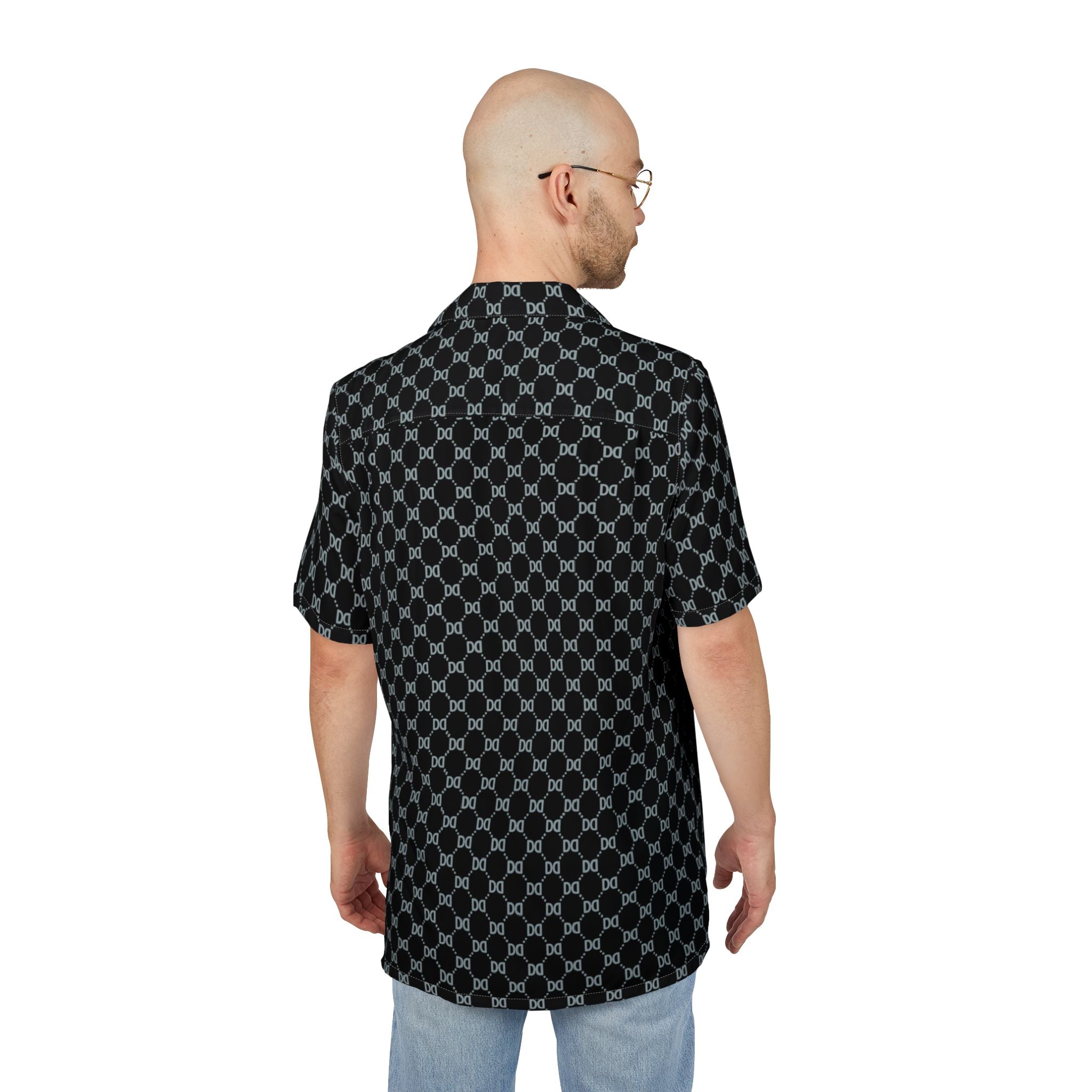 DD Monogram Print Hawaiian Shirt AOP