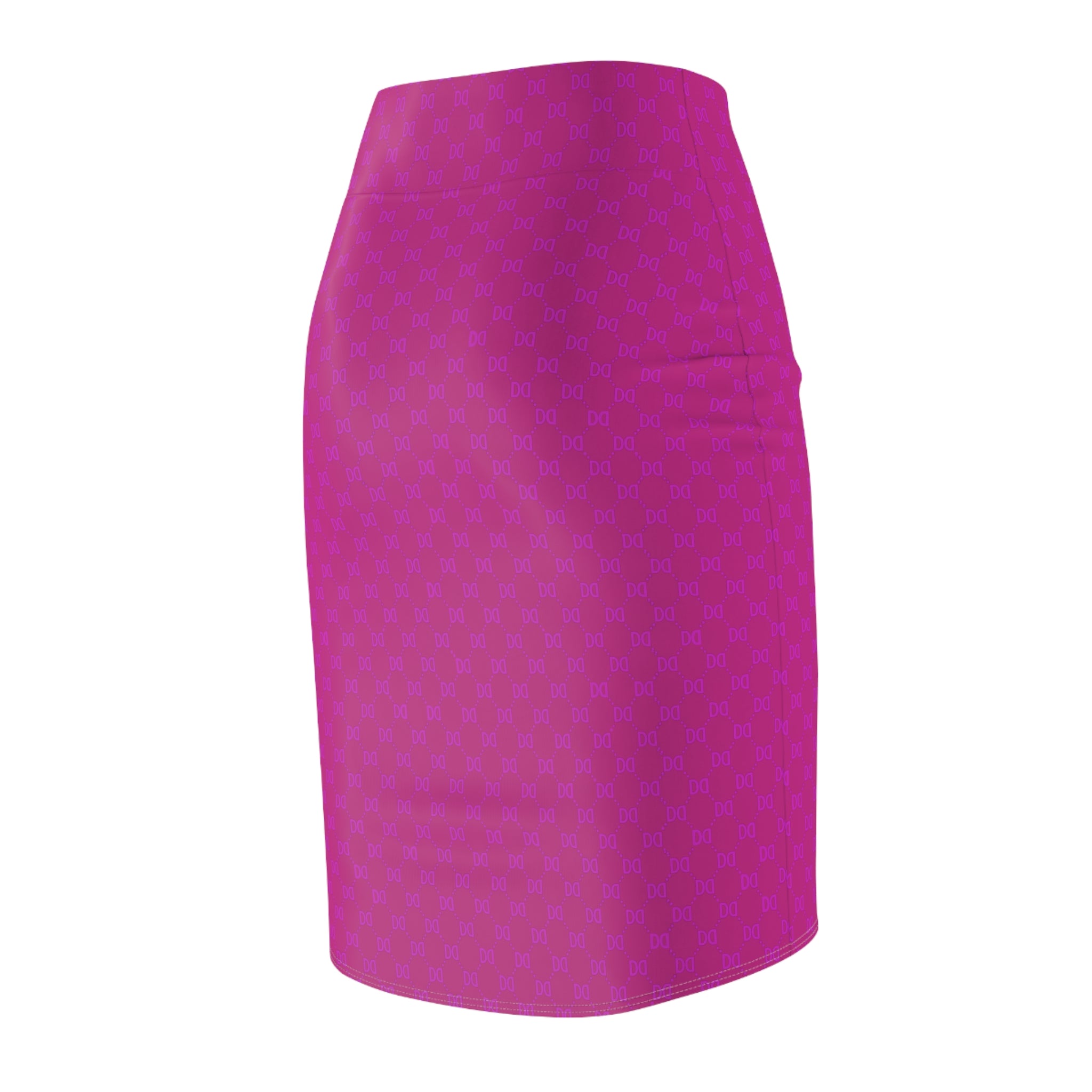 DD Custom Monogram Print Women's Pencil Skirt AOP