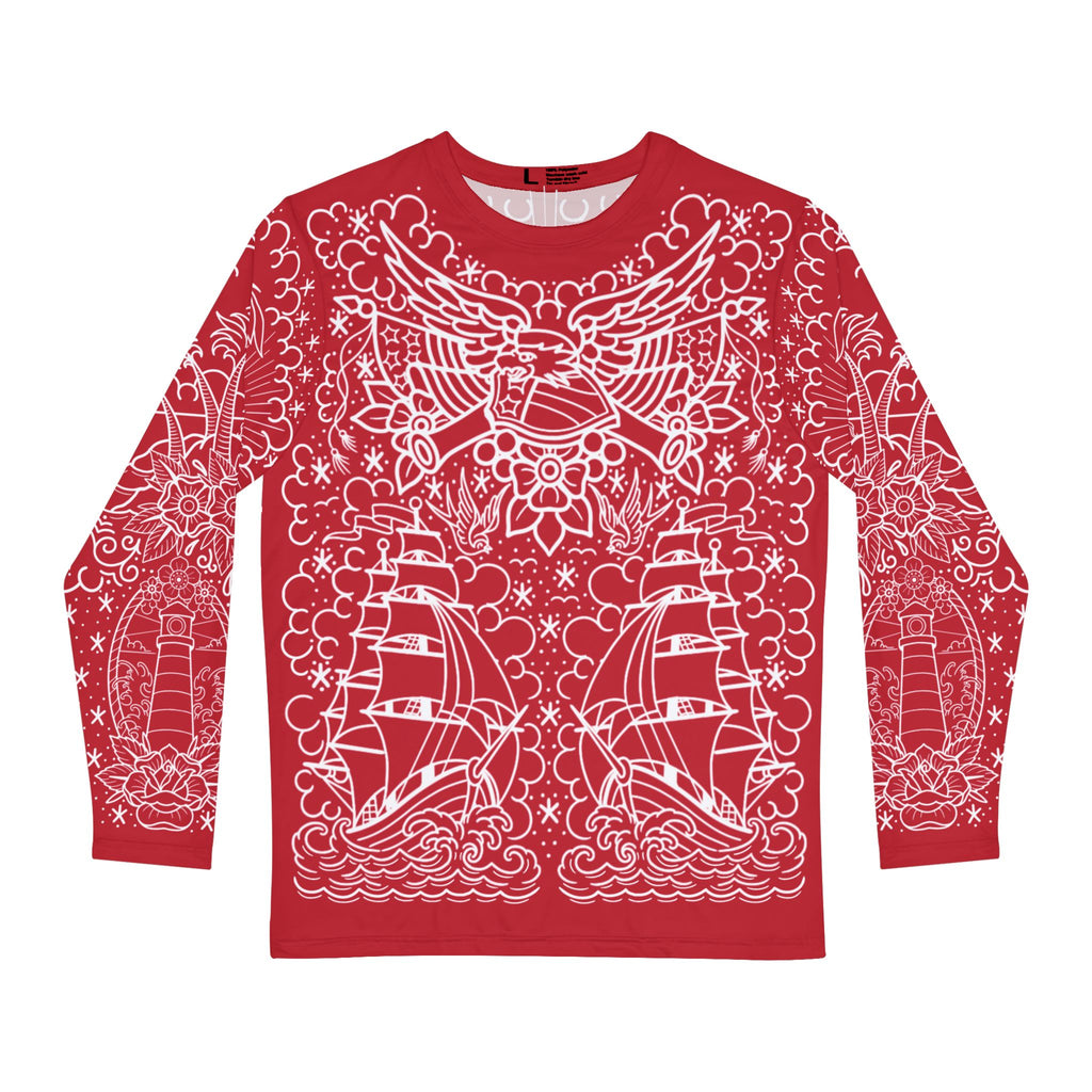 Traditional American Tattoo Body Suit Unisex Longsleeve T-Shirt AOP