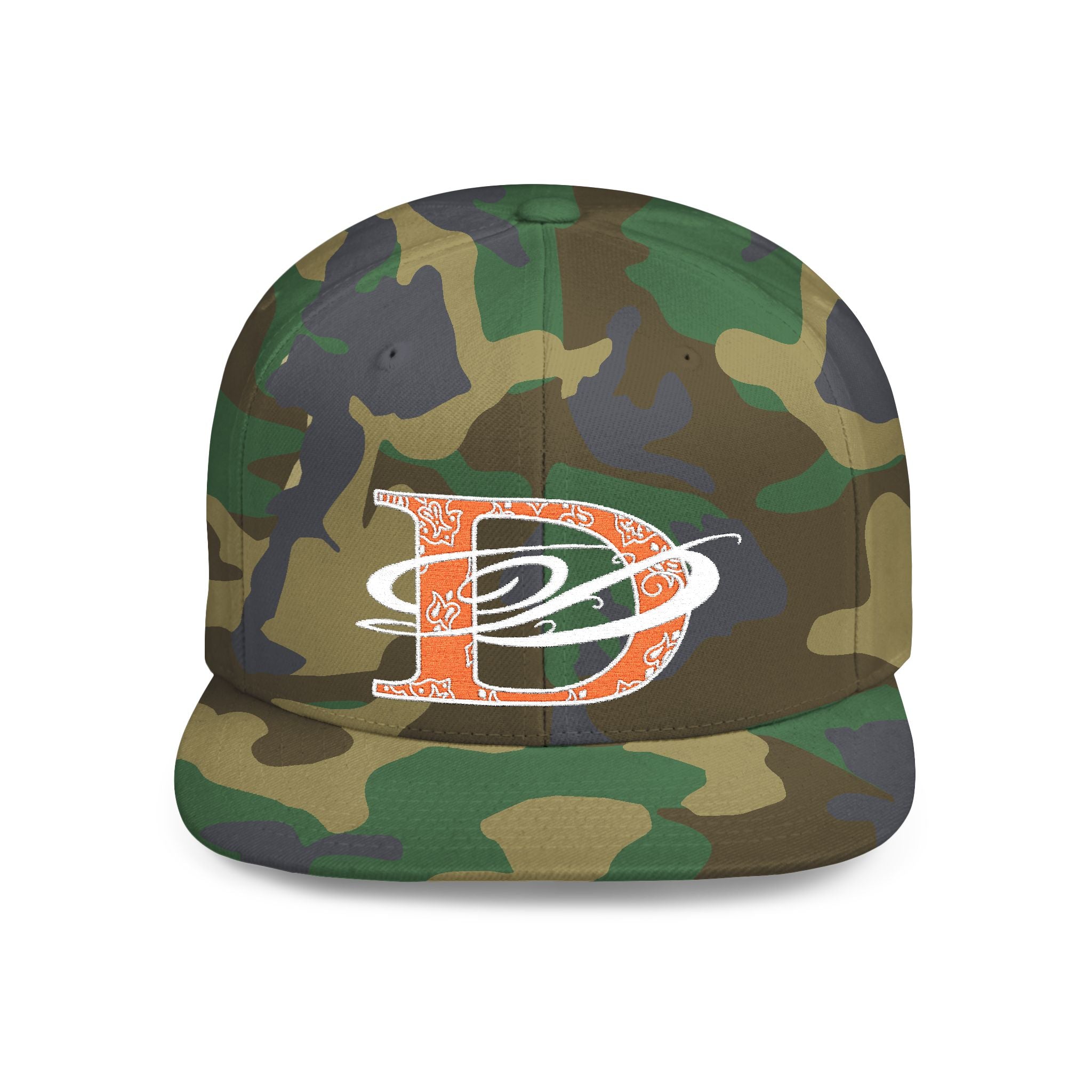 DD Bandana Logo Flat Bill Snapback Cap