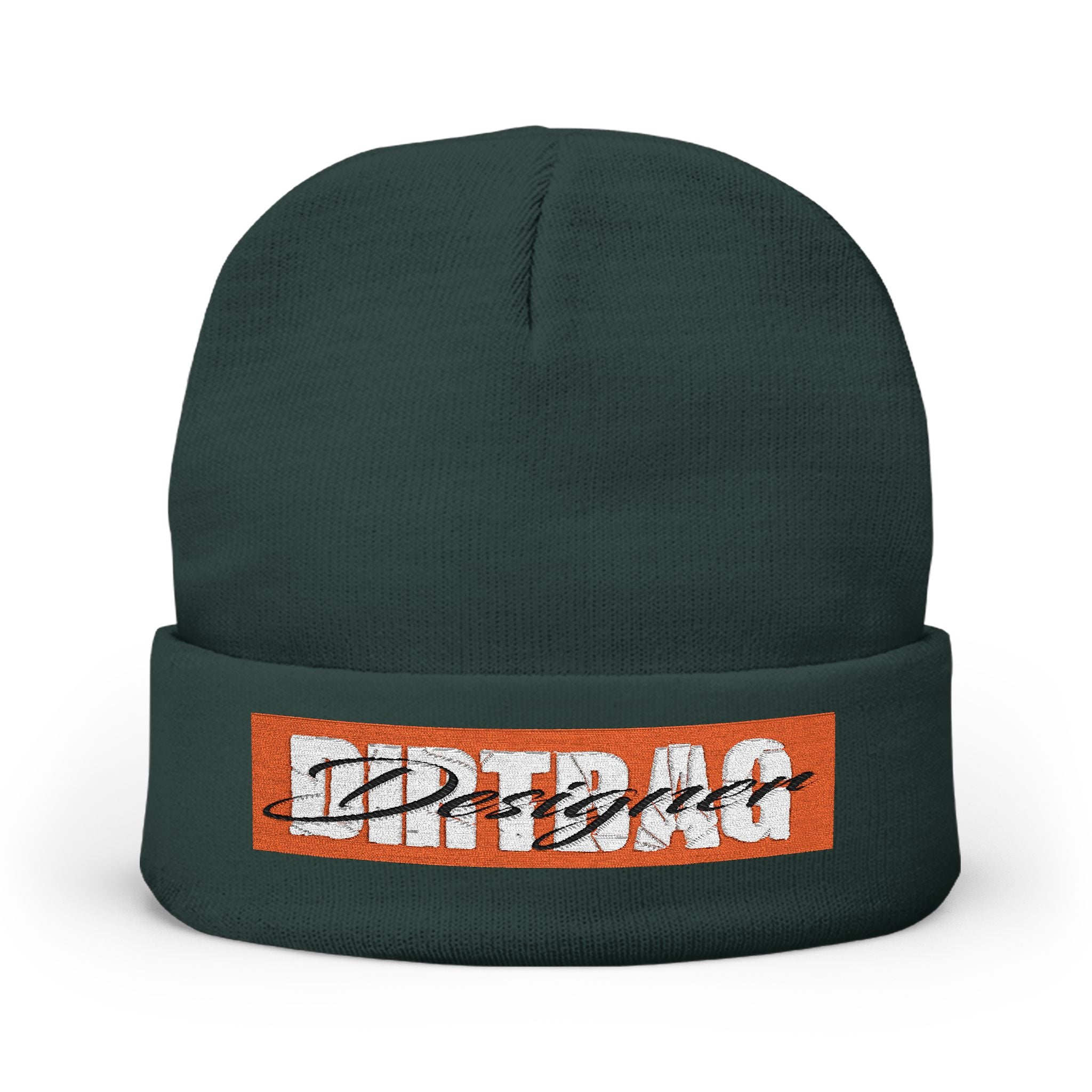 DD Box Logo Embroidered Cuffed Knit Beanie