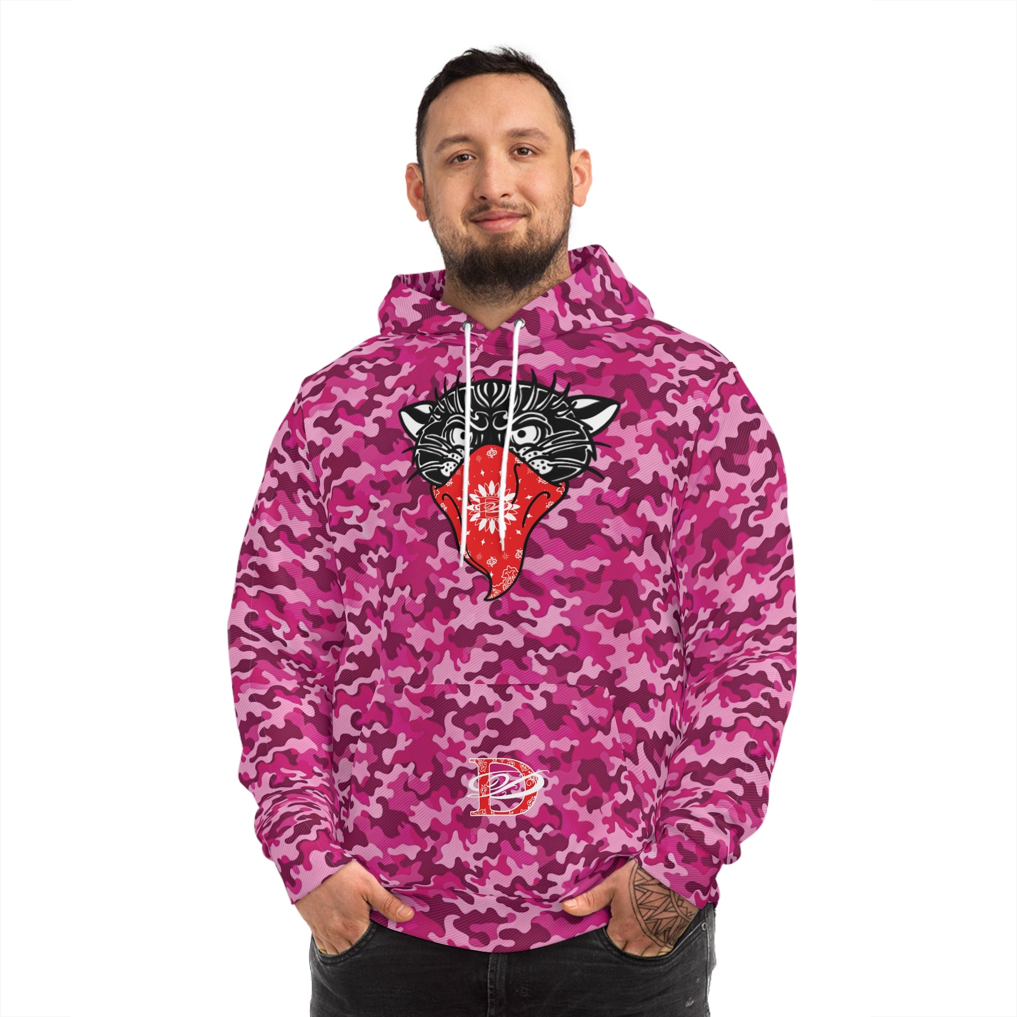 Bandito Pink Camo Unisex Hoodie AOP
