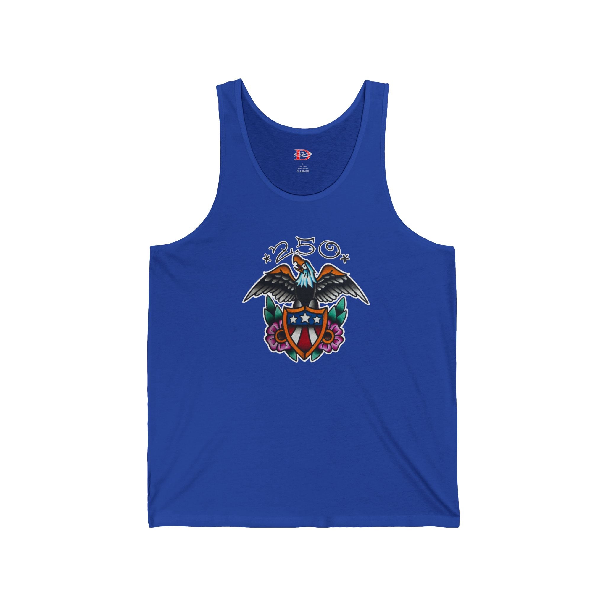 250th Anniversary Eagle w/Flag Shield Mens Tank Top