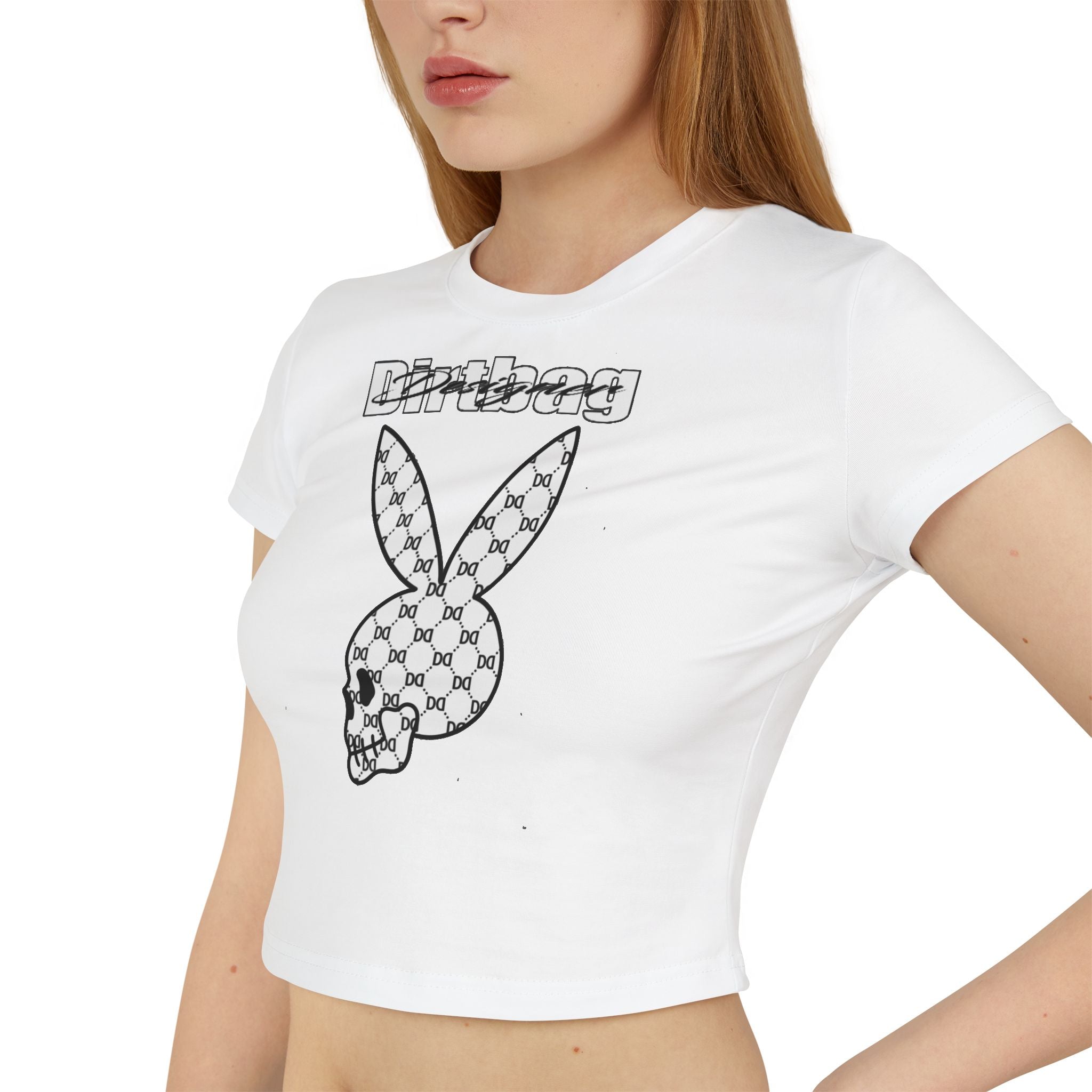 DD Monogram Bunny Skull Women's Baby Tee