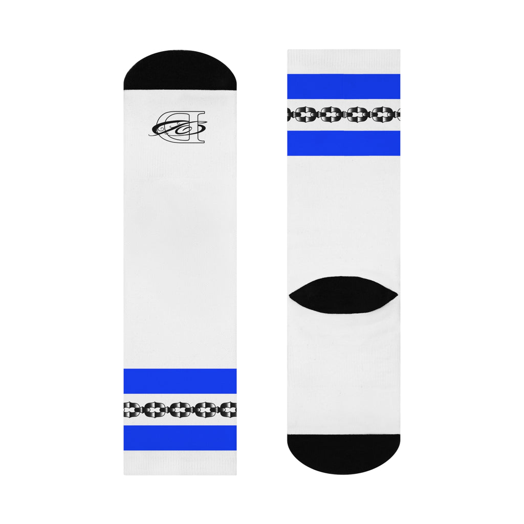 Old School Tube Sock Pattern Traditional Tattoo Chain Crew Socks AOP