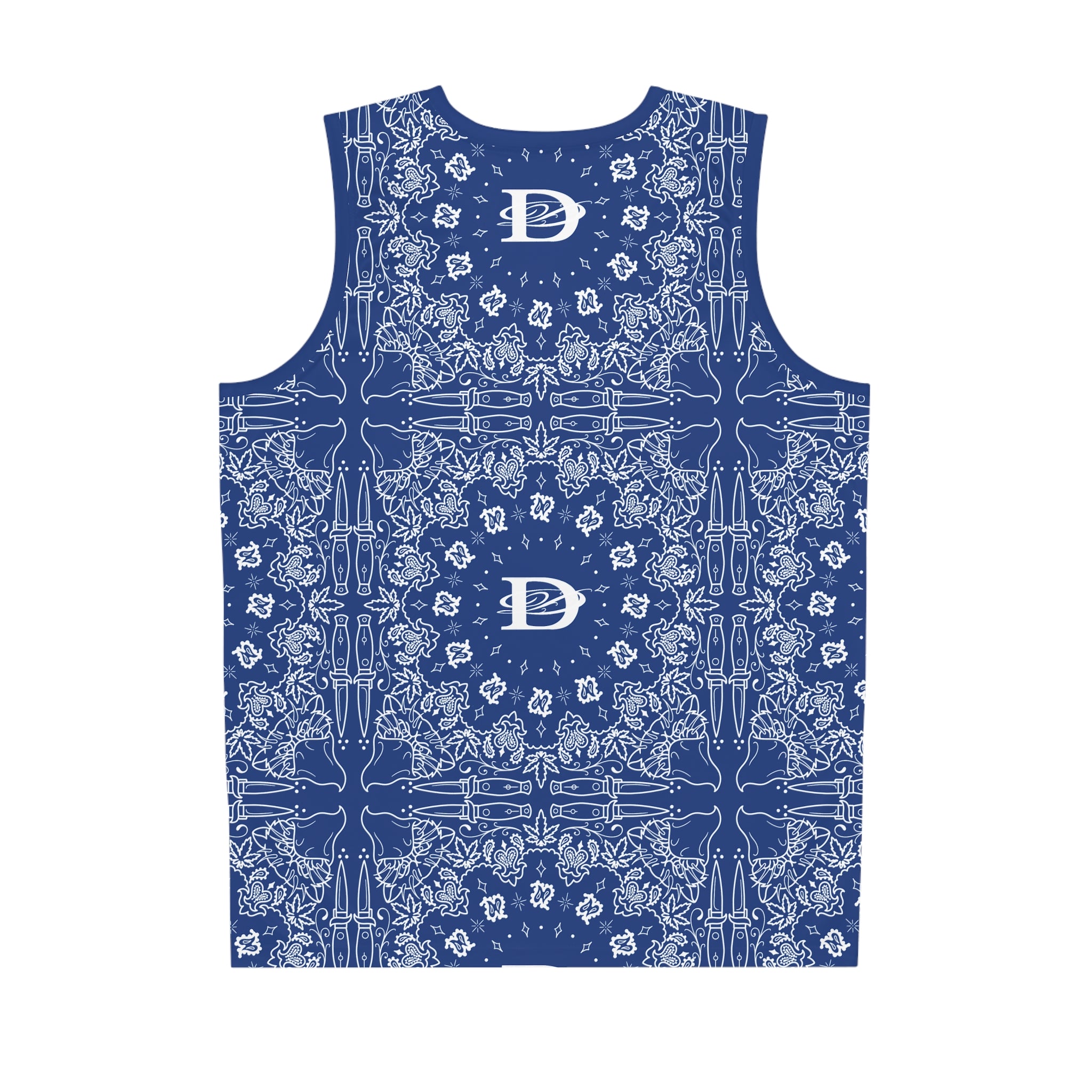 DD Custom Bandana Print Basketball Jersey AOP