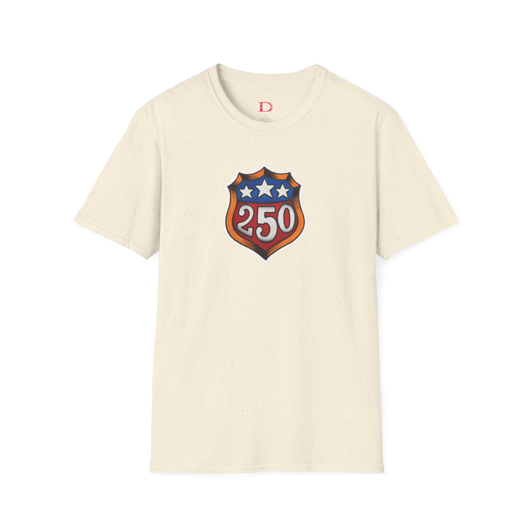 250th Anniversery Shield Tattoo Unisex Softstyle T-Shirt