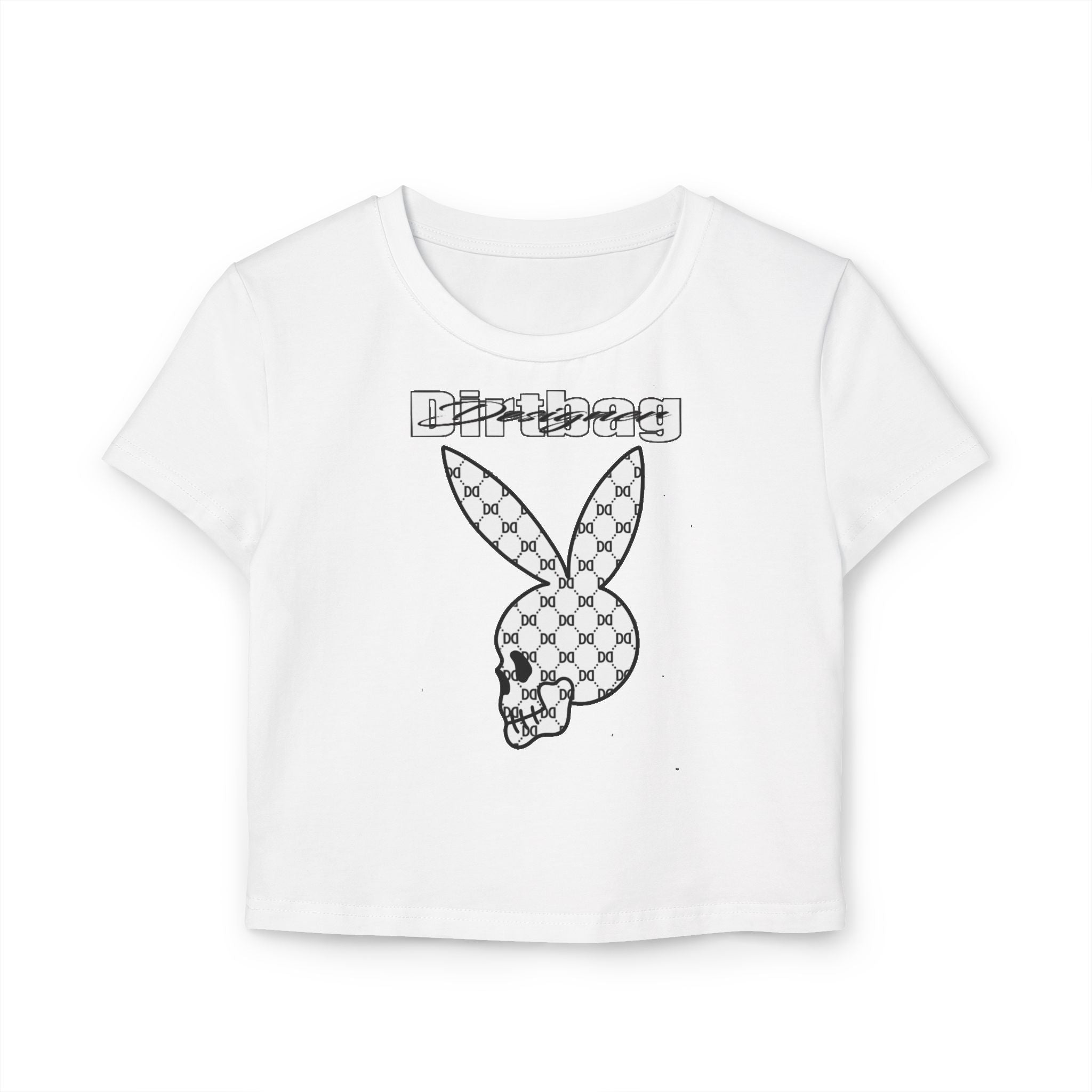 DD Monogram Bunny Skull Women's Baby Tee