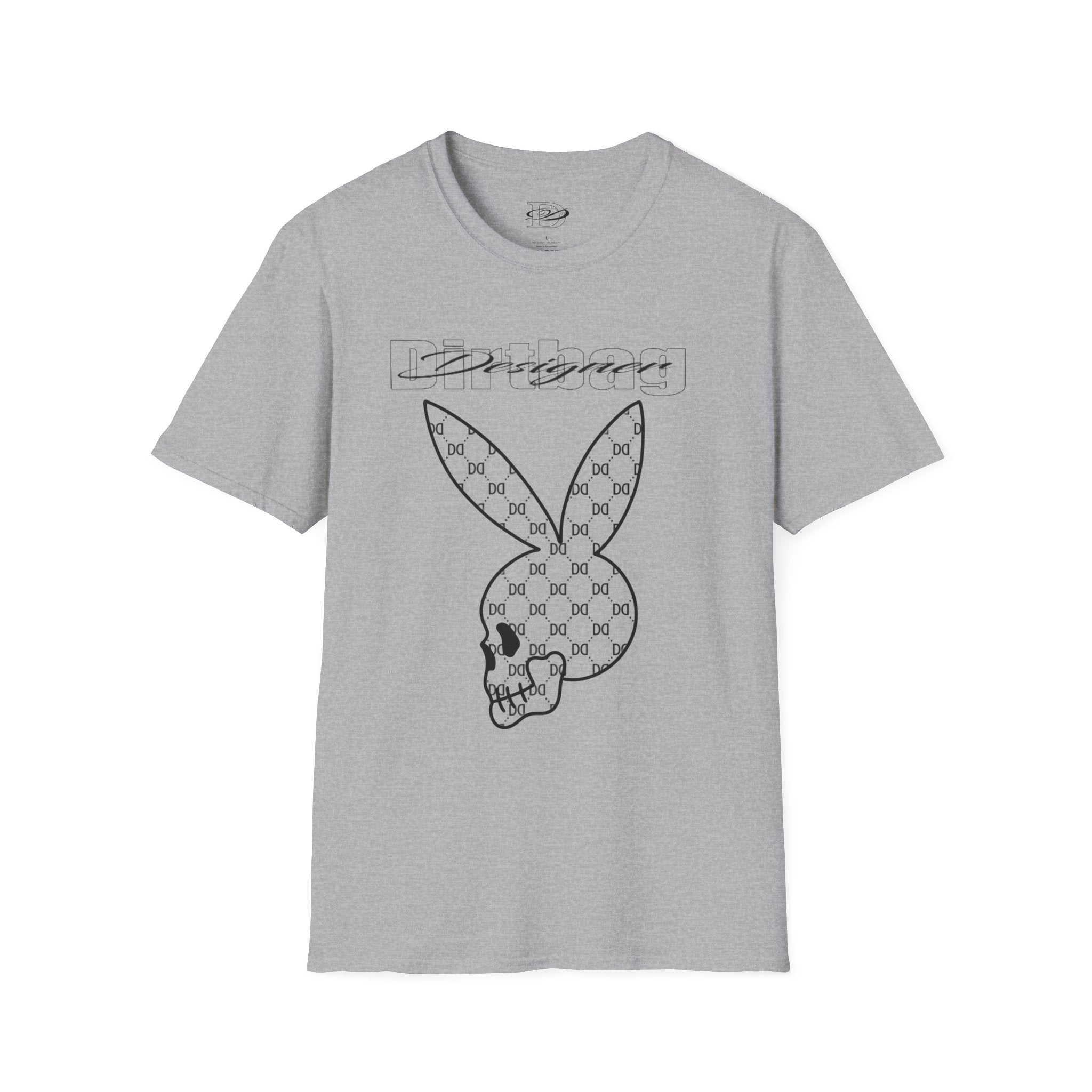 DD Monogram Bunny Skull Unisex Softstyle T- Shirt