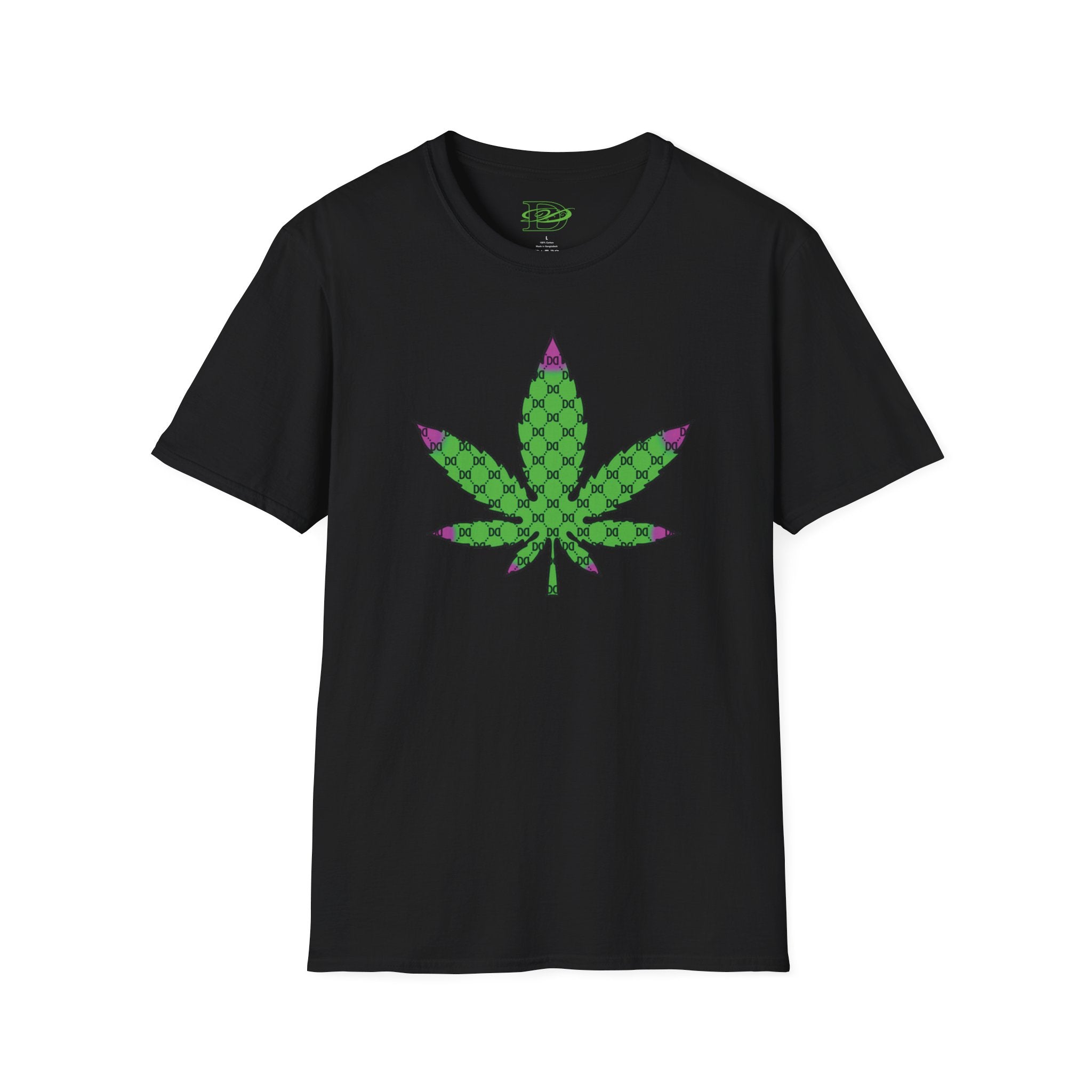 Cannabis Leaf w/the DD Monogram Unisex Softstyle T-Shirt