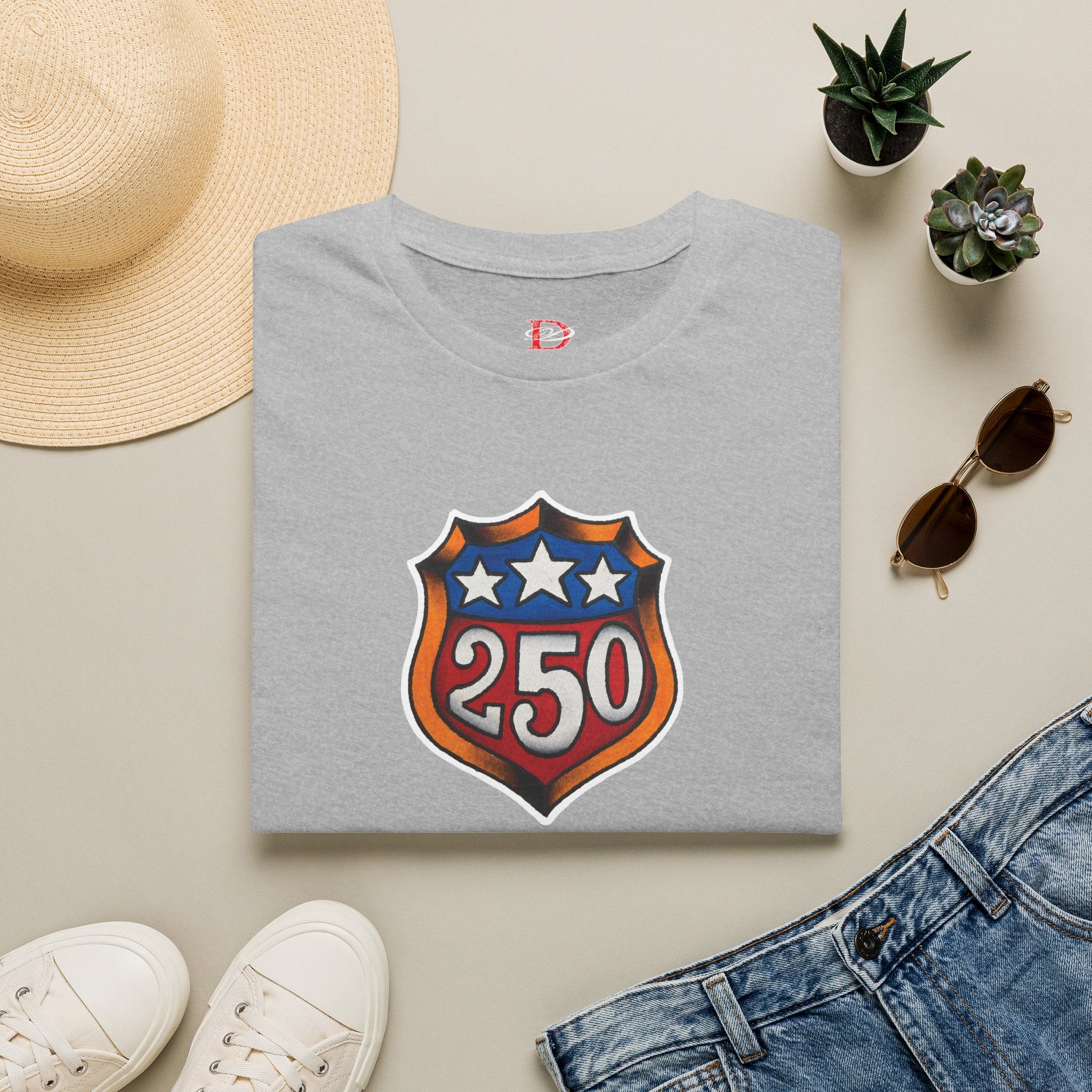 250th Anniversery Shield Tattoo Unisex Softstyle T-Shirt
