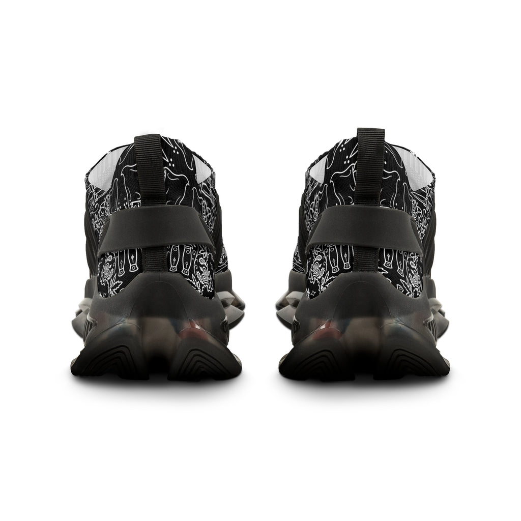 DD Custom Bandana Print Men's Mesh Sneakers AOP