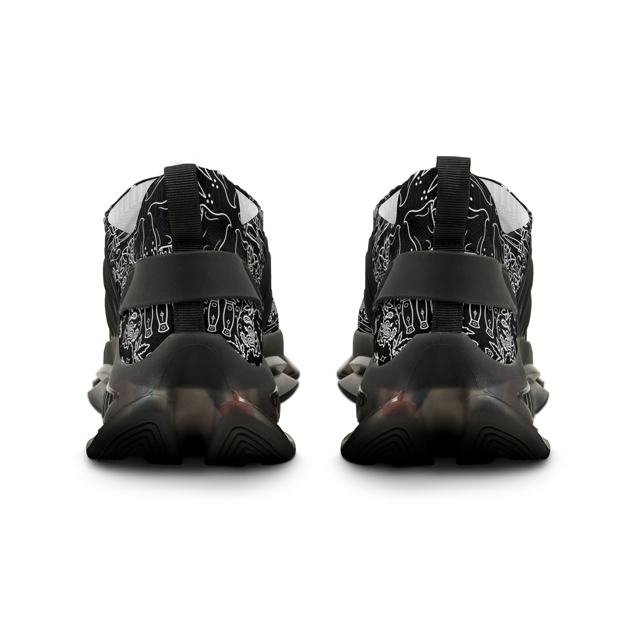 DD Custom Bandana Print Men's Mesh Sneakers AOP