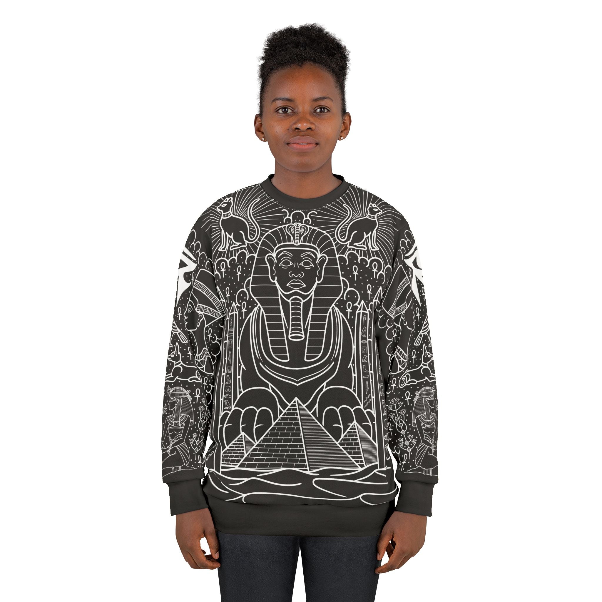 Ancient Egypt Tattoo Body Suit Unisex Crewneck Sweatshirt AOP