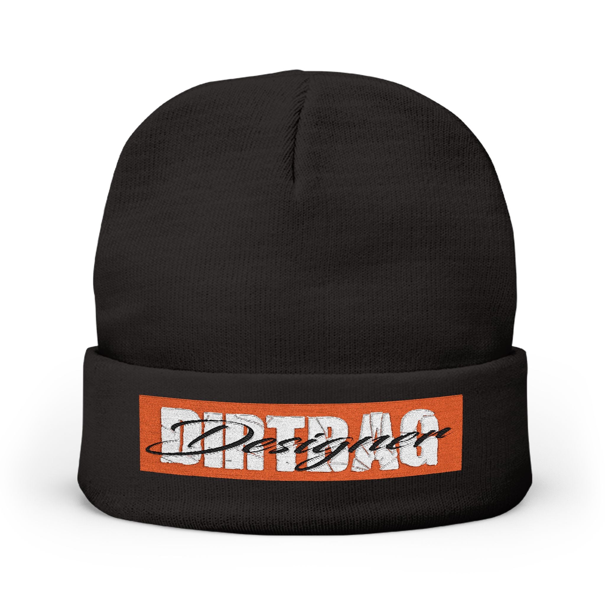 DD Box Logo Embroidered Cuffed Knit Beanie