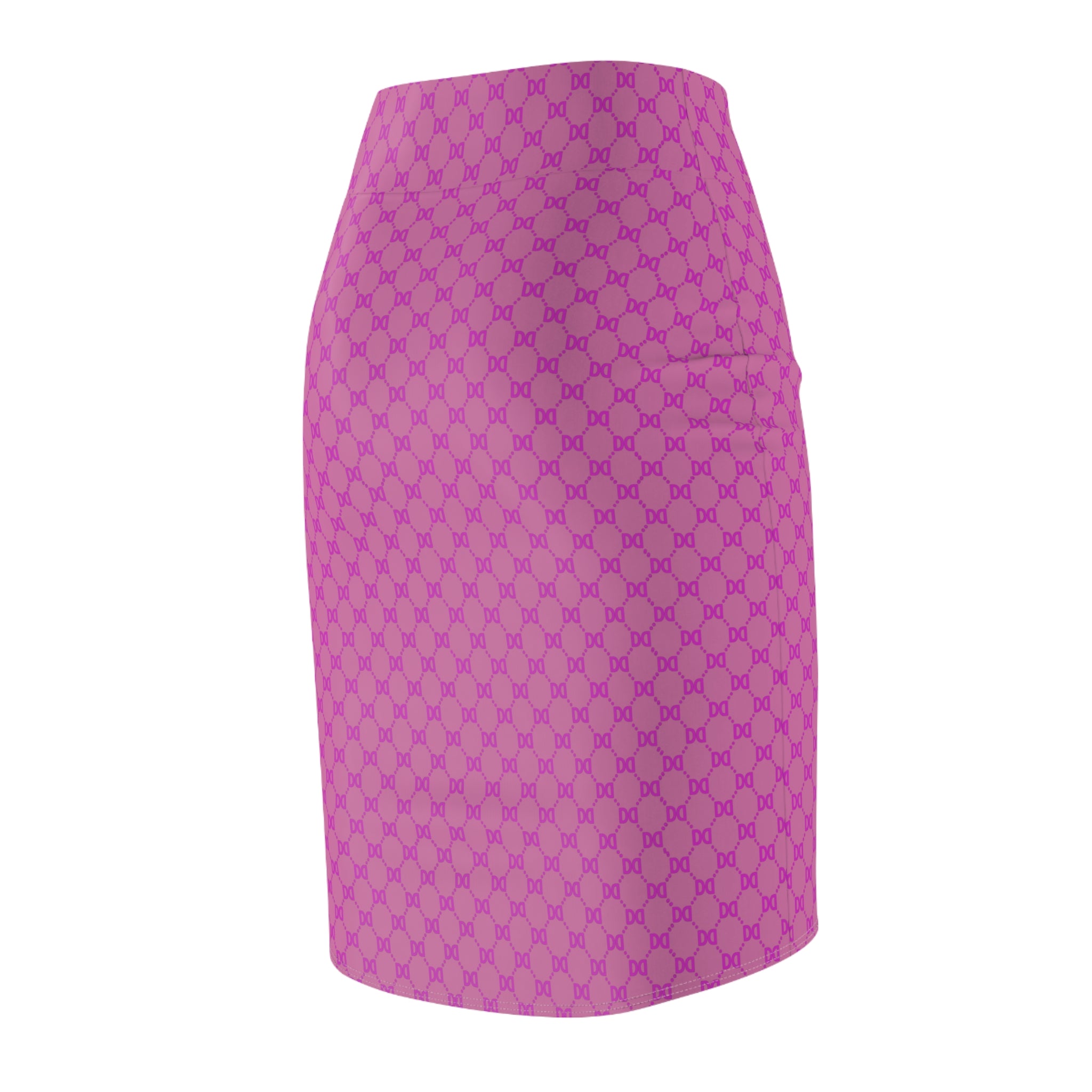DD Custom Monogram Print Women's Pencil Skirt AOP