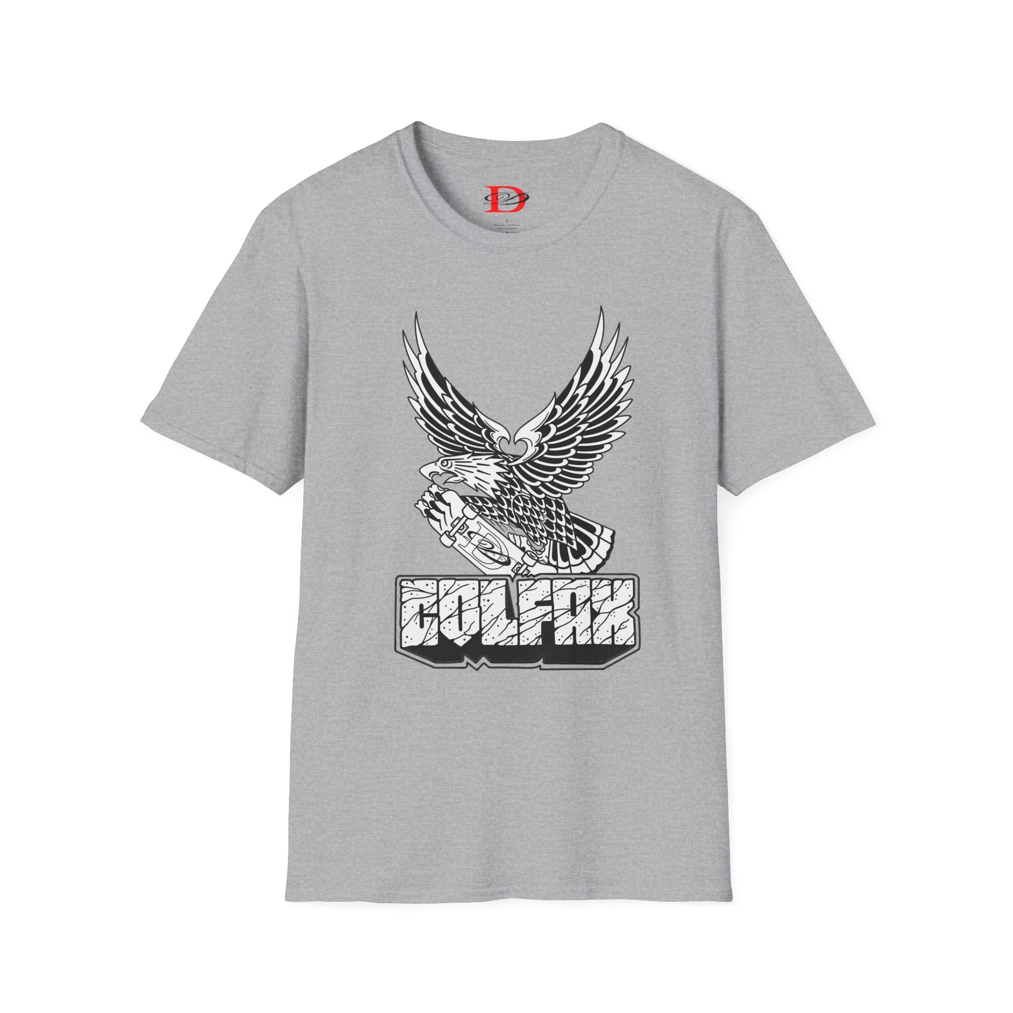 Skating Eagle Grinding on Colfax Ave. Unisex Softstyle T-Shirt