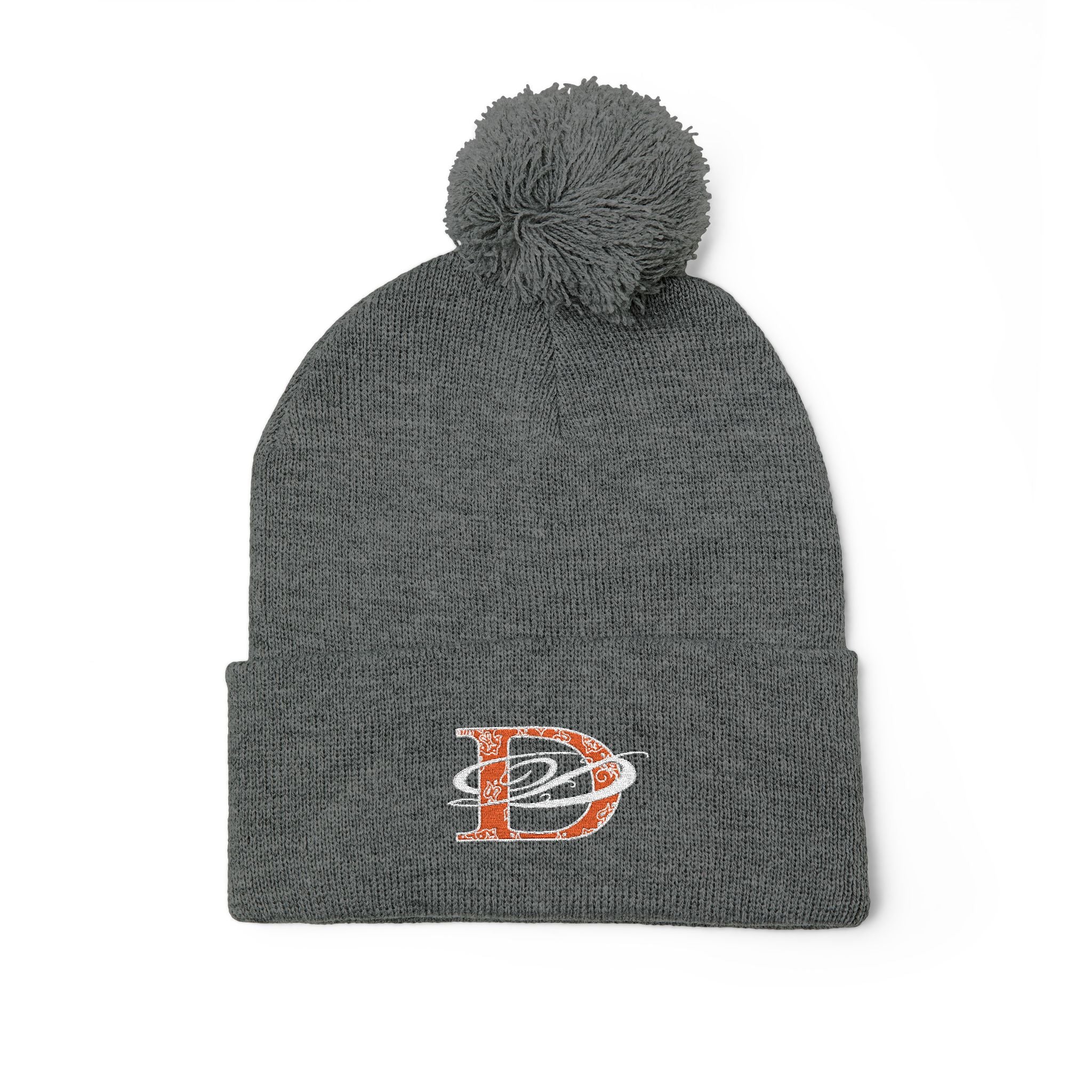 DD Bandana Logo Embroidered Pom-Pom Knit Beanie